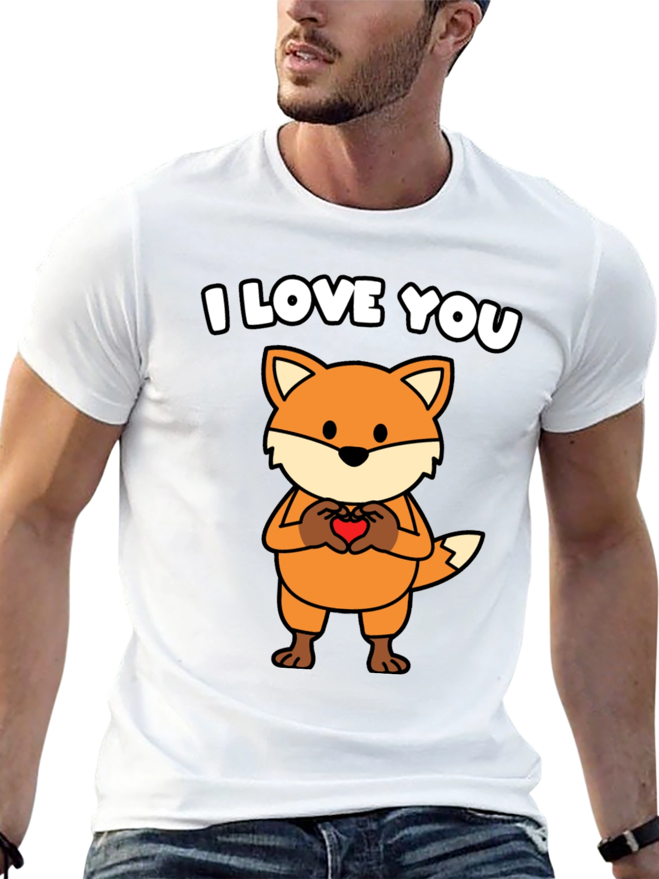I Love You Fox Graphic T-Shirt