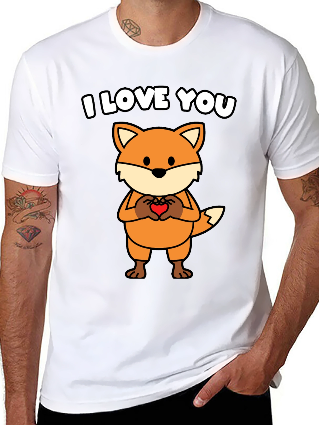 I Love You Fox Graphic T-Shirt