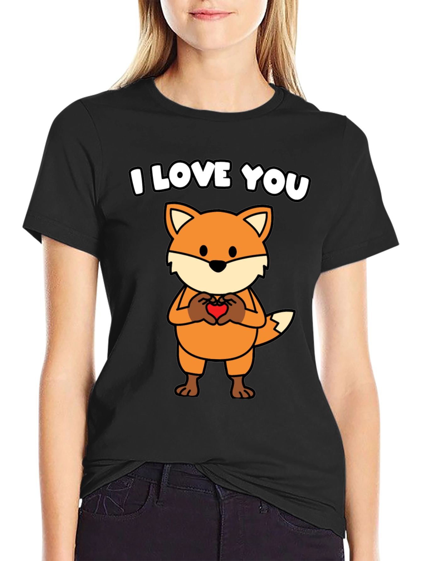 I Love You Fox Graphic T-Shirt