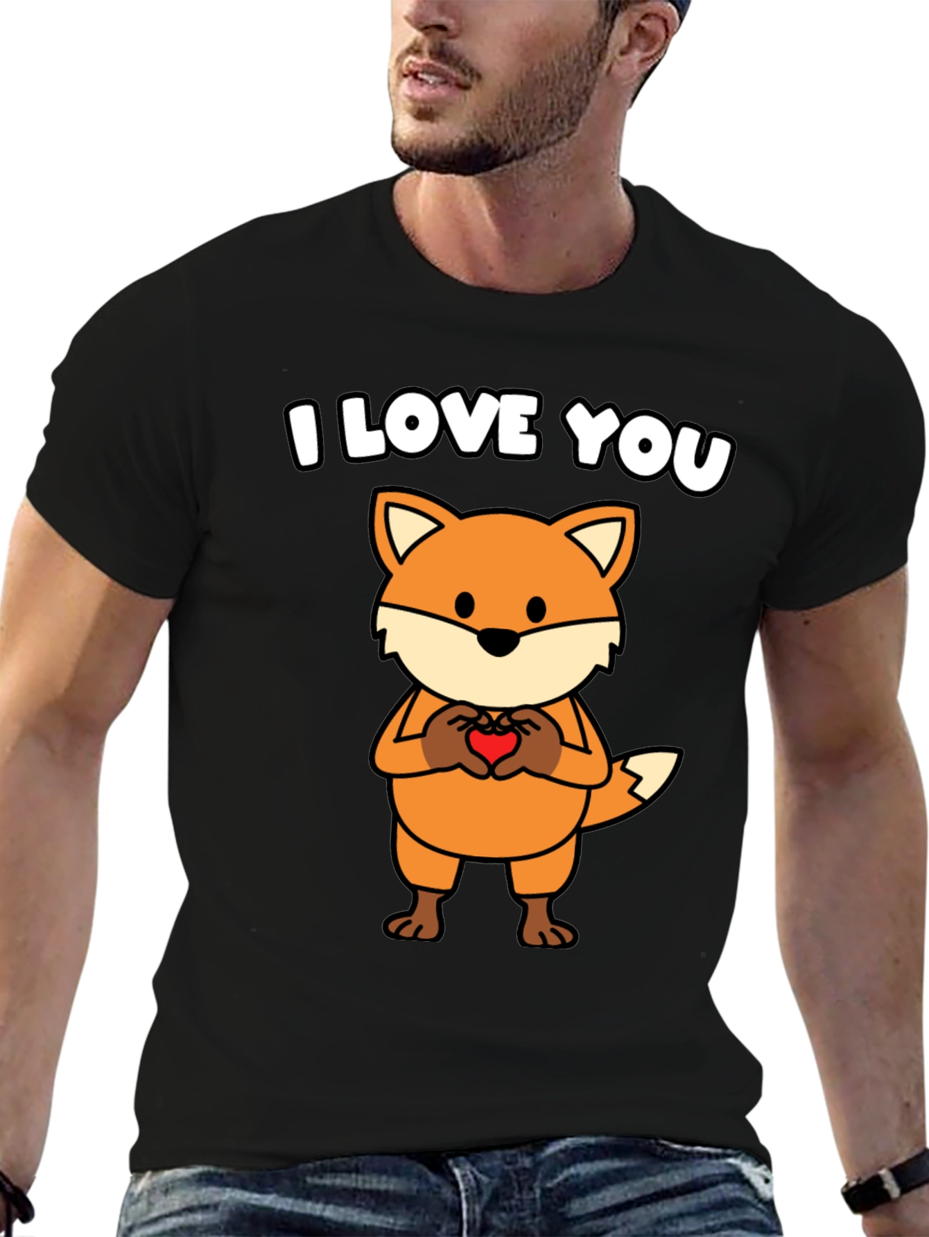 I Love You Fox Graphic T-Shirt