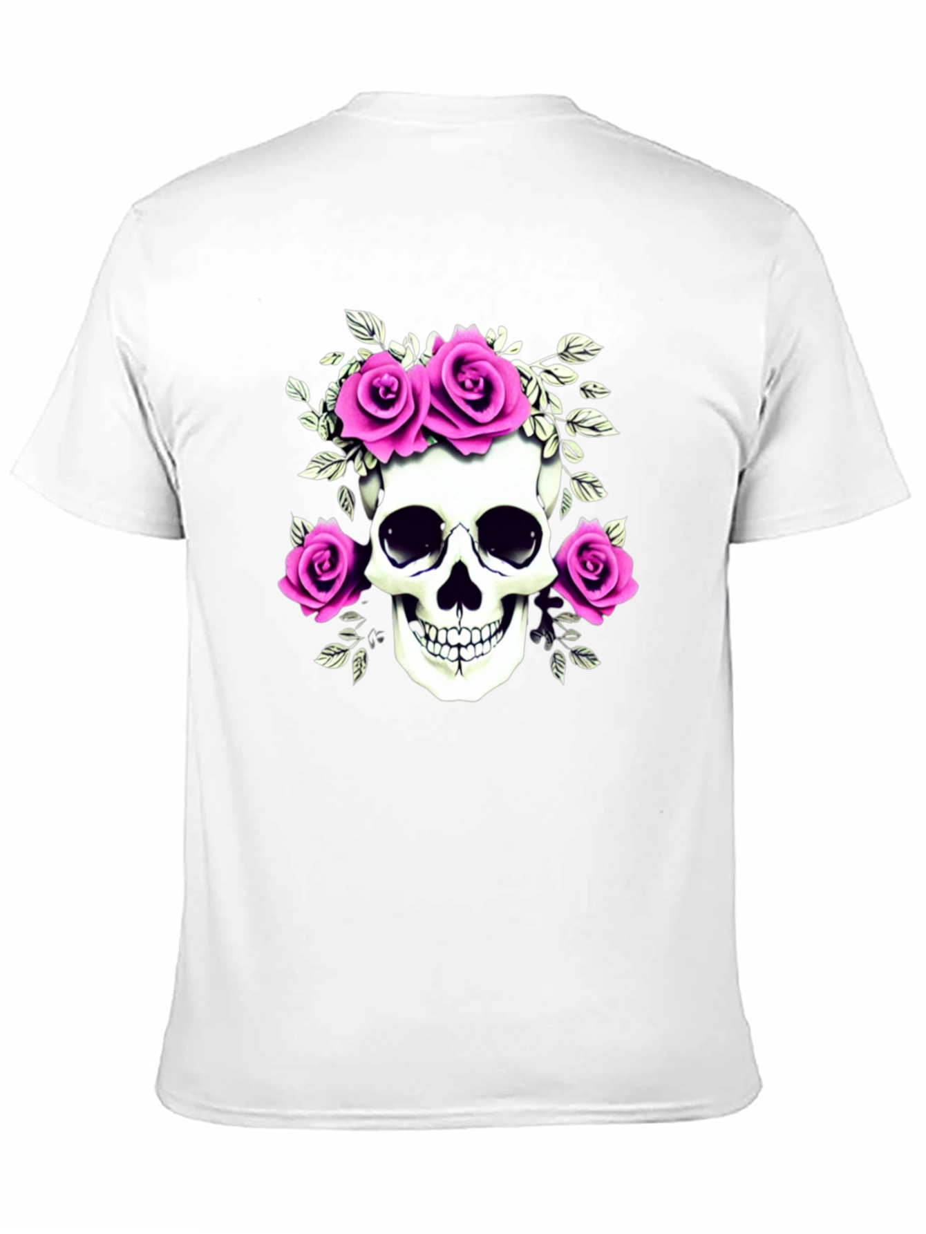 Skull & Roses Graphic T-Shirt - Black