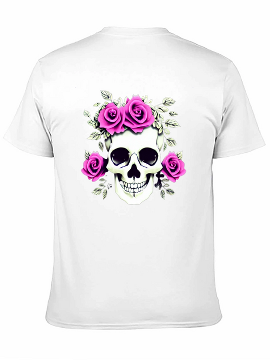Skull & Roses Graphic T-Shirt - Black