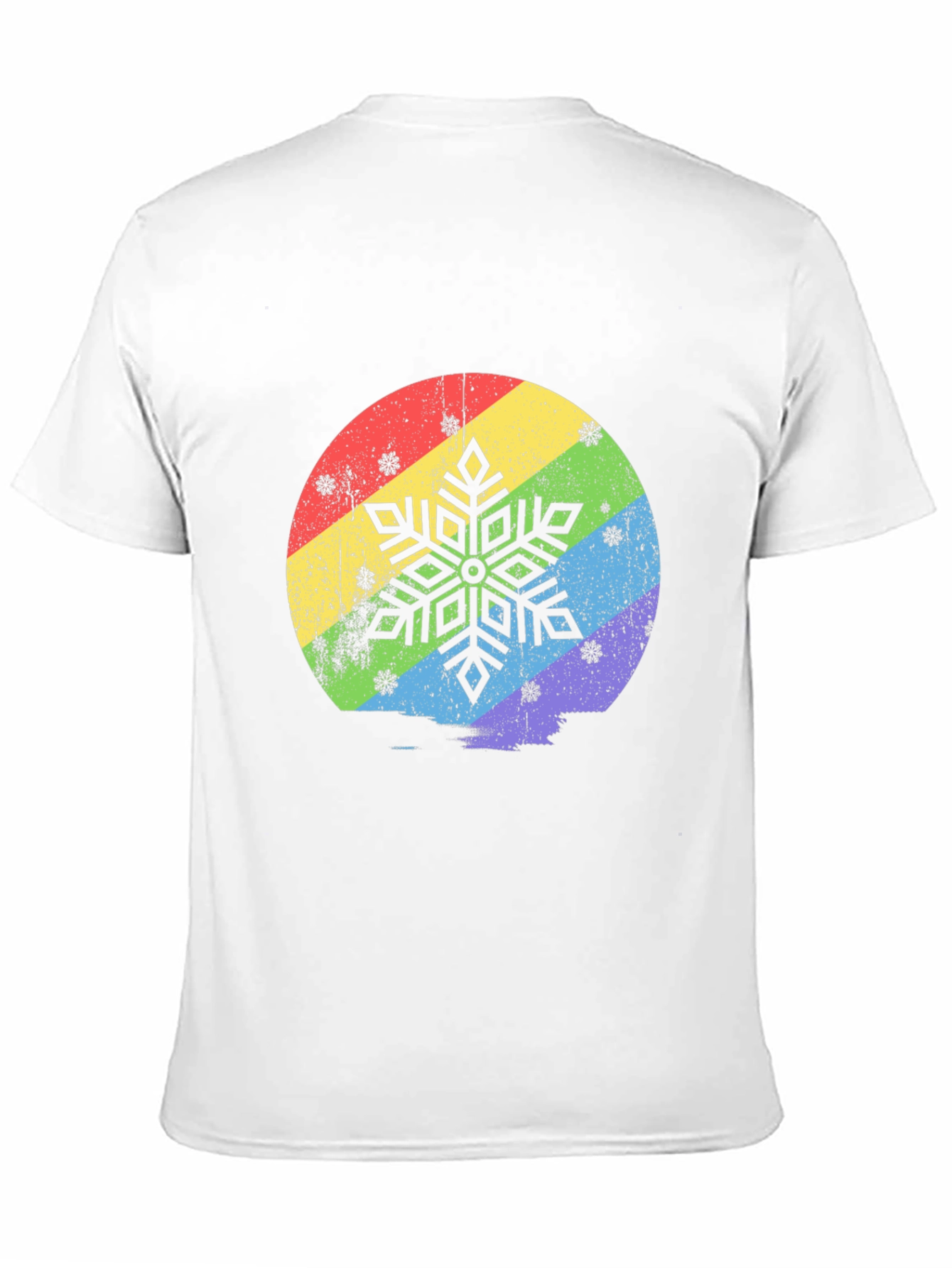 Rainbow Snowflake Graphic T-Shirt