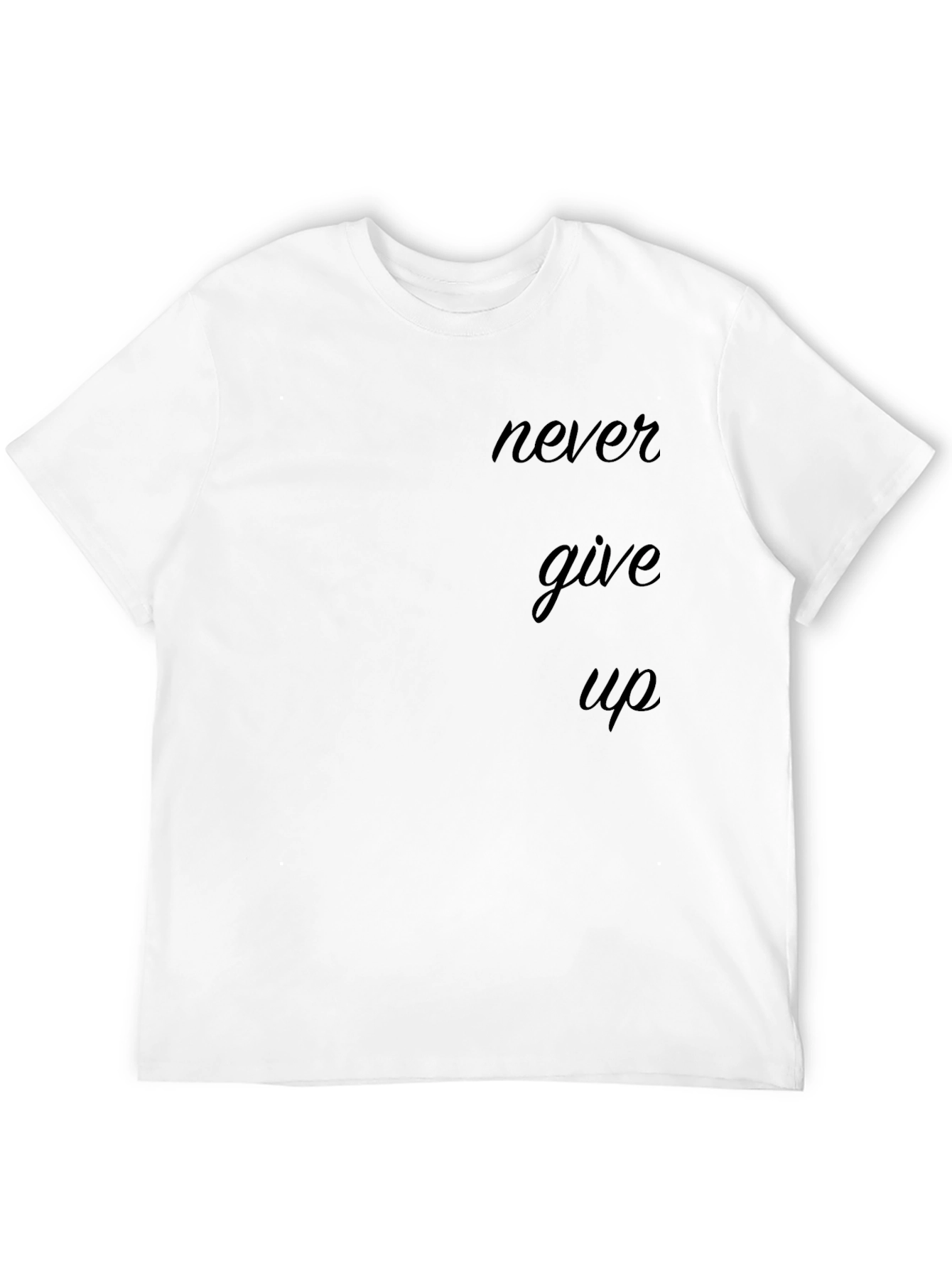 Never Give Up Black T-Shirt