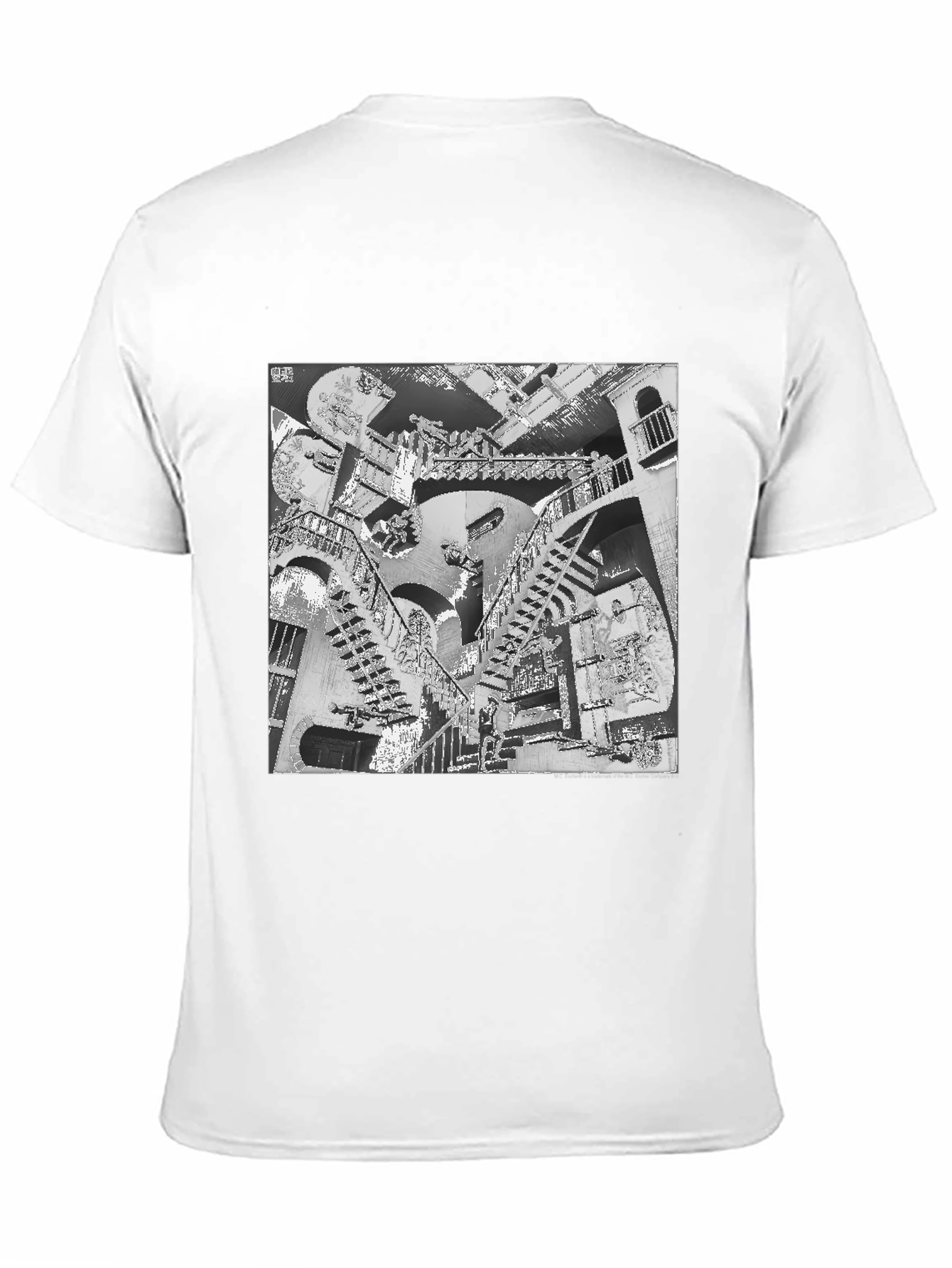 Escher Stairs Black Graphic Tee