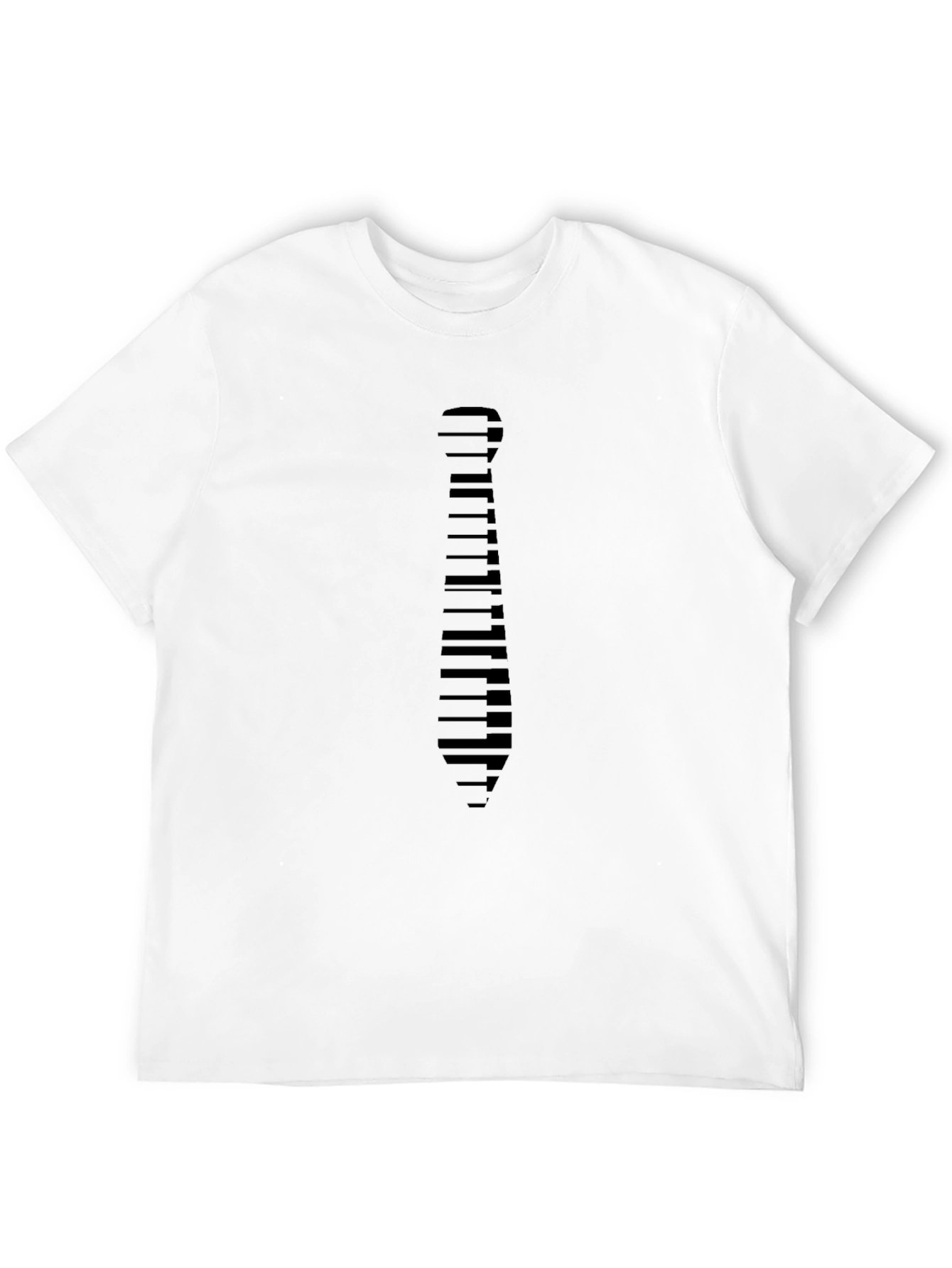 Piano Tie Graphic Black T-Shirt