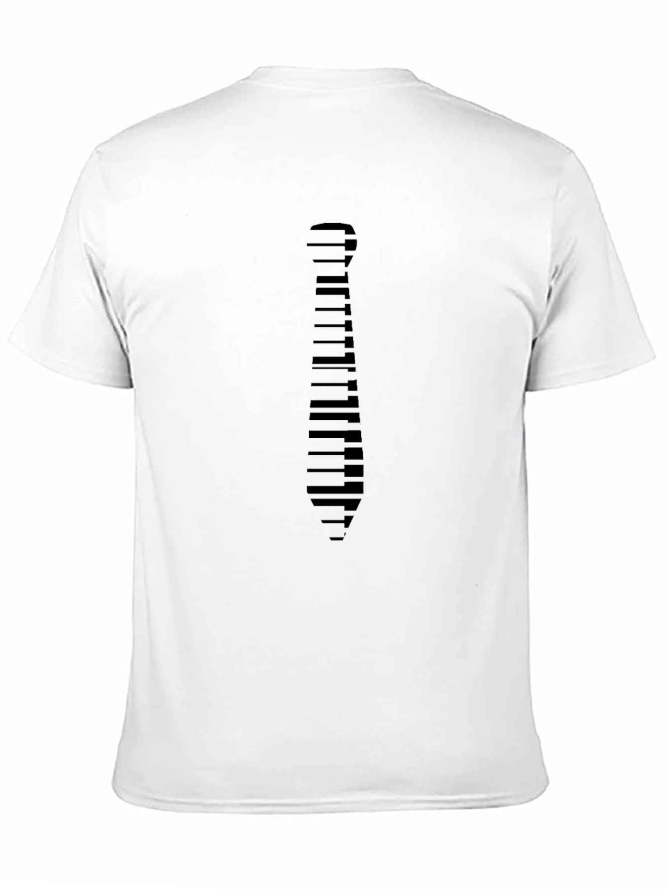 Piano Tie Graphic Black T-Shirt