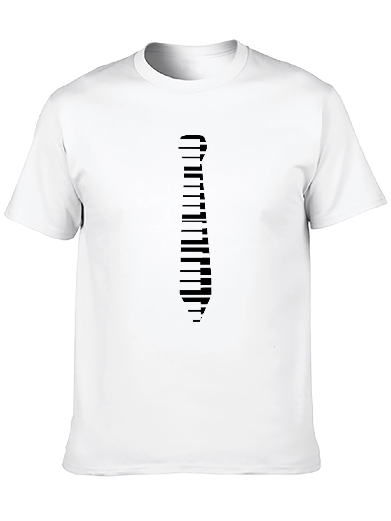 Piano Tie Graphic Black T-Shirt
