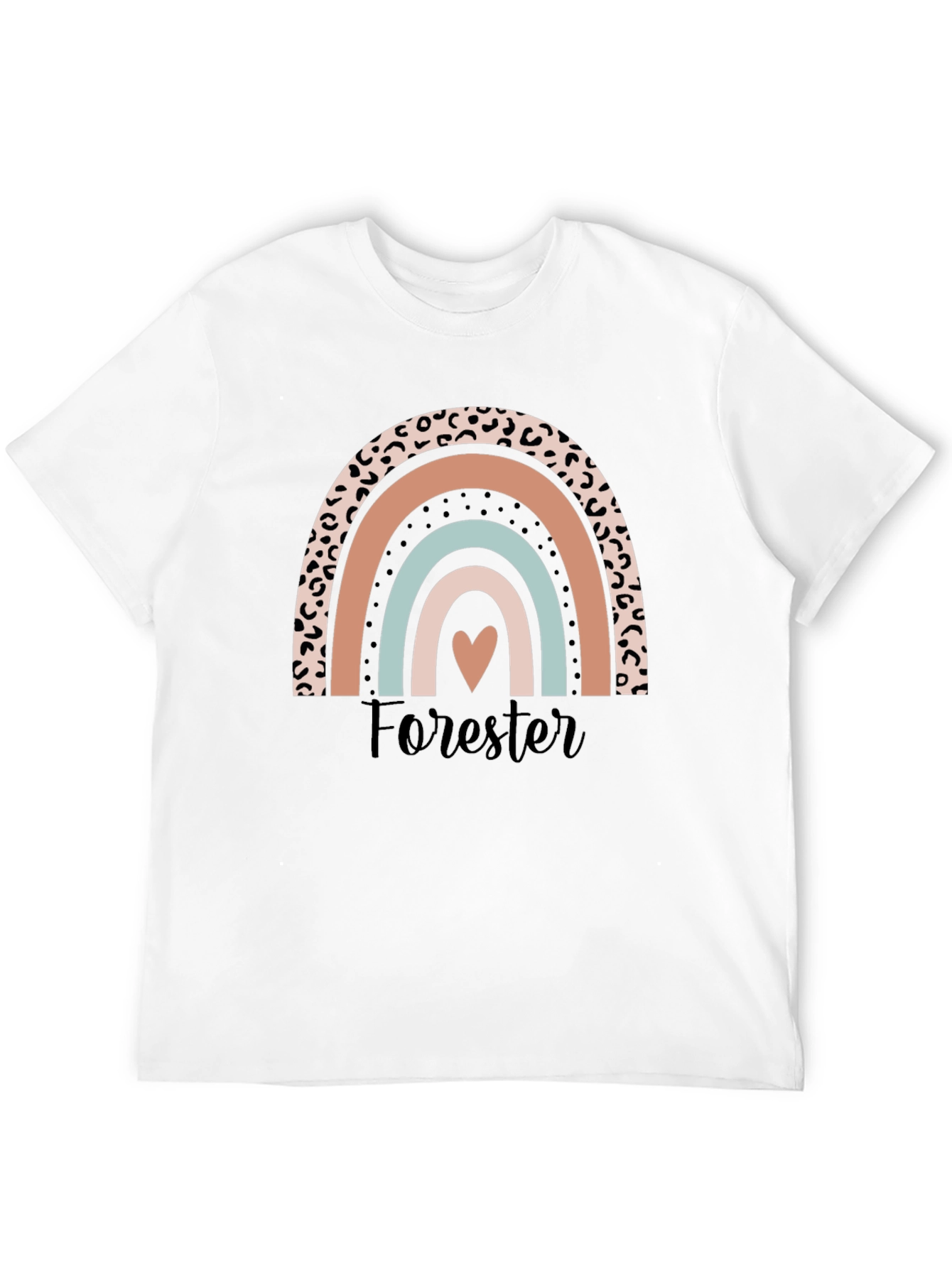 Forester Rainbow Heart Graphic Tee - Black