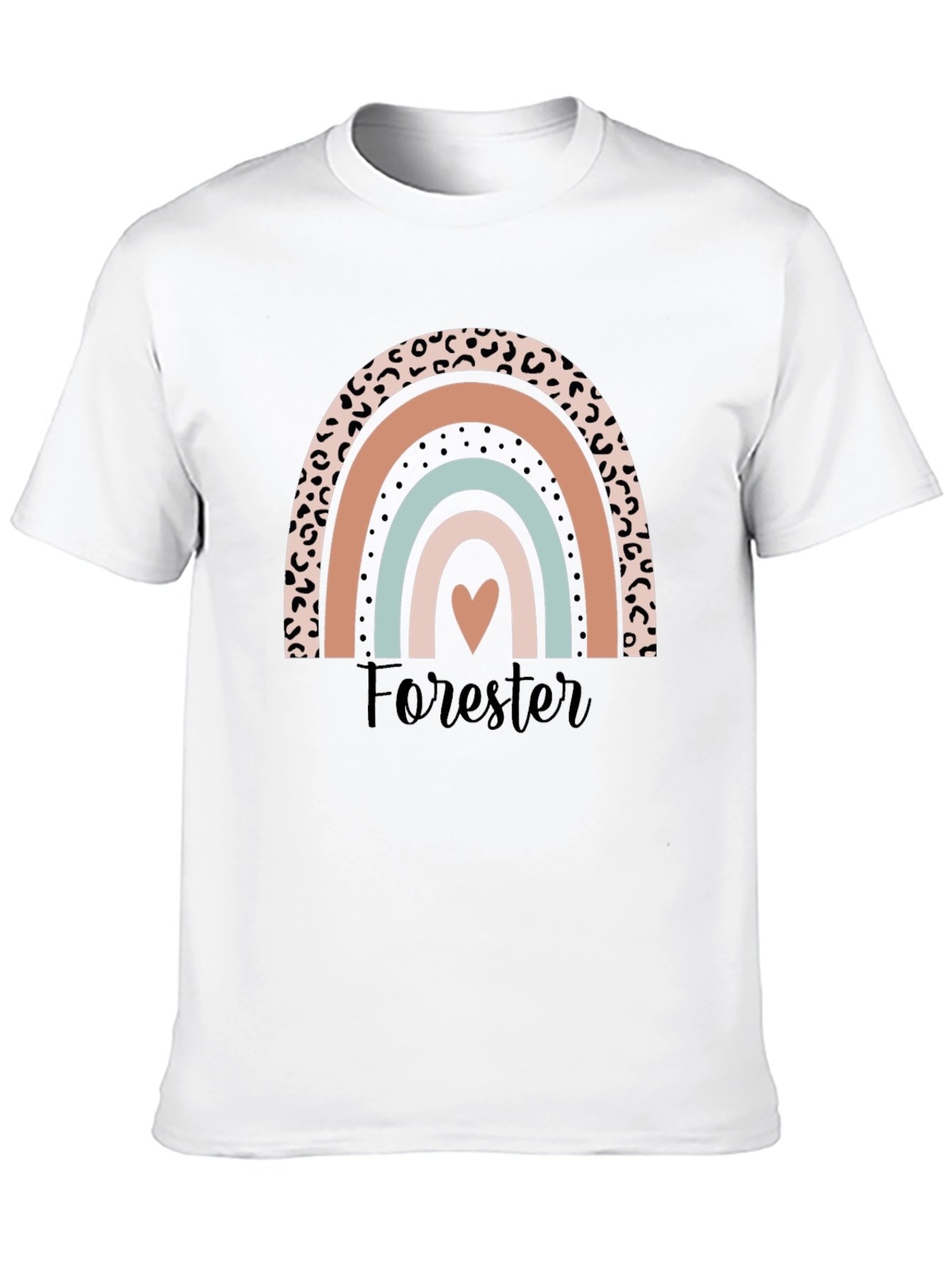 Forester Rainbow Heart Graphic Tee - Black