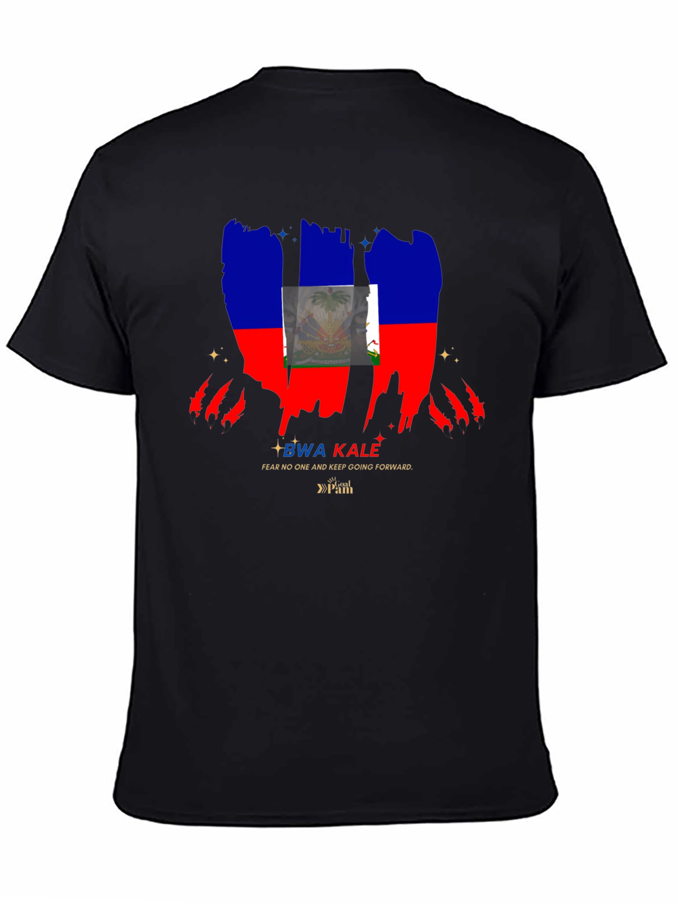 BWA KALE Haiti Flag T-Shirt - Fear None