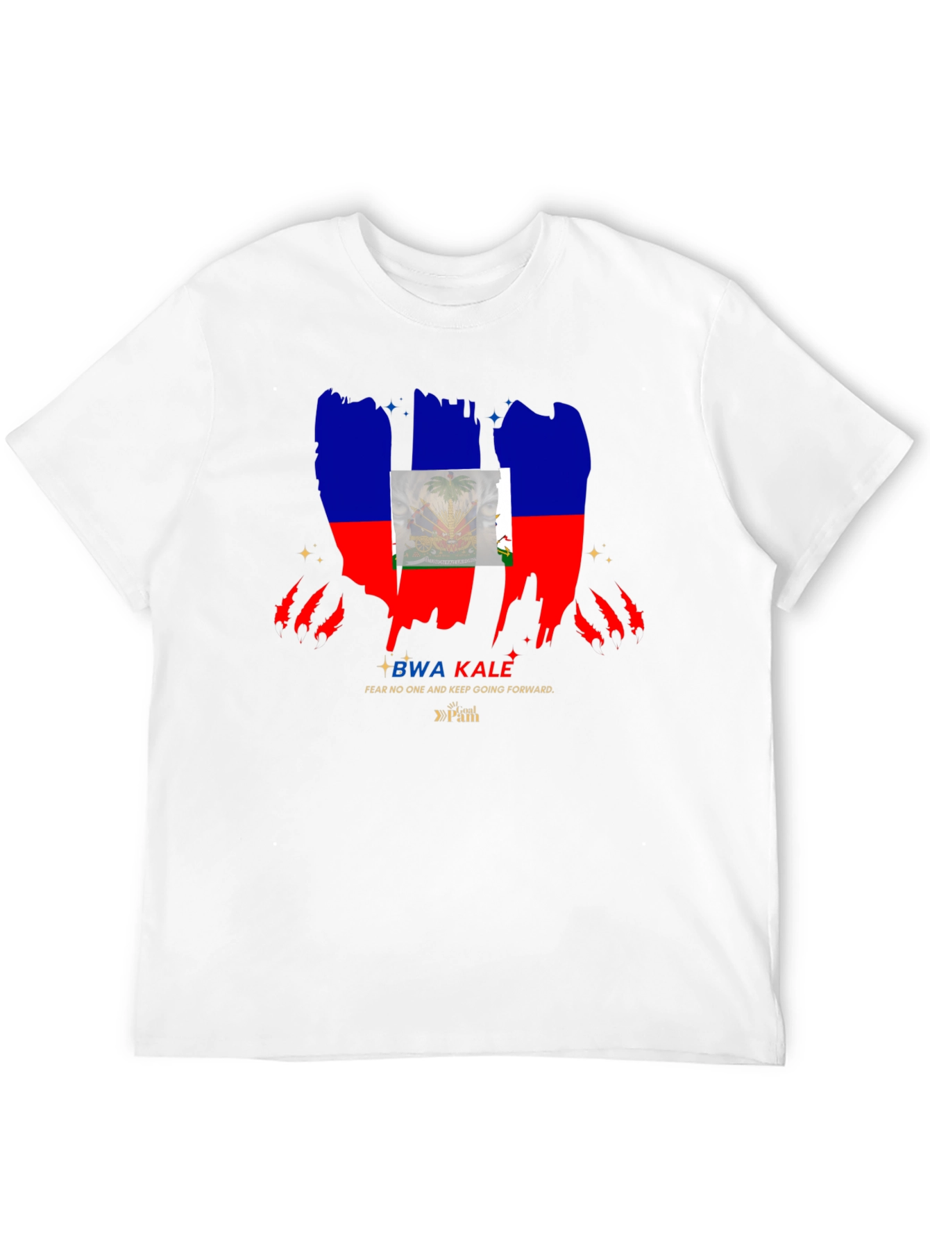 BWA KALE Haiti Flag T-Shirt - Fear None