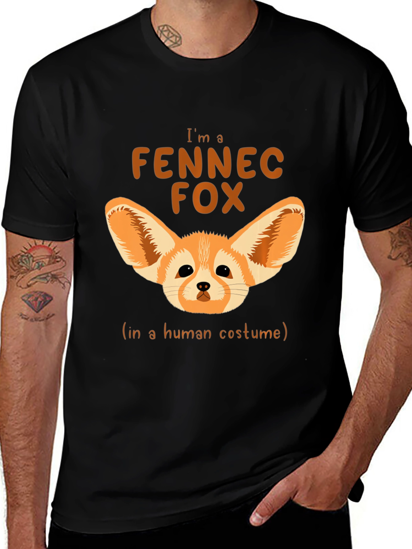 Fennec Fox in Human Costume T-Shirt