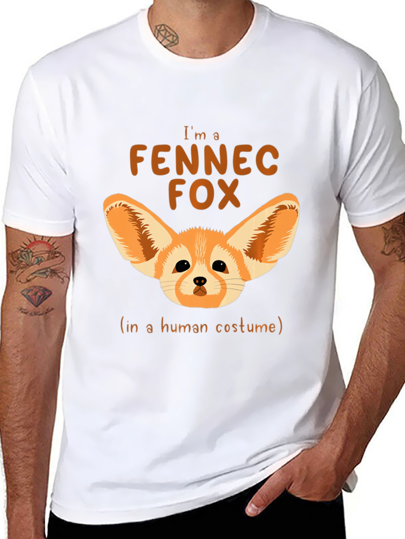 Fennec Fox in Human Costume T-Shirt
