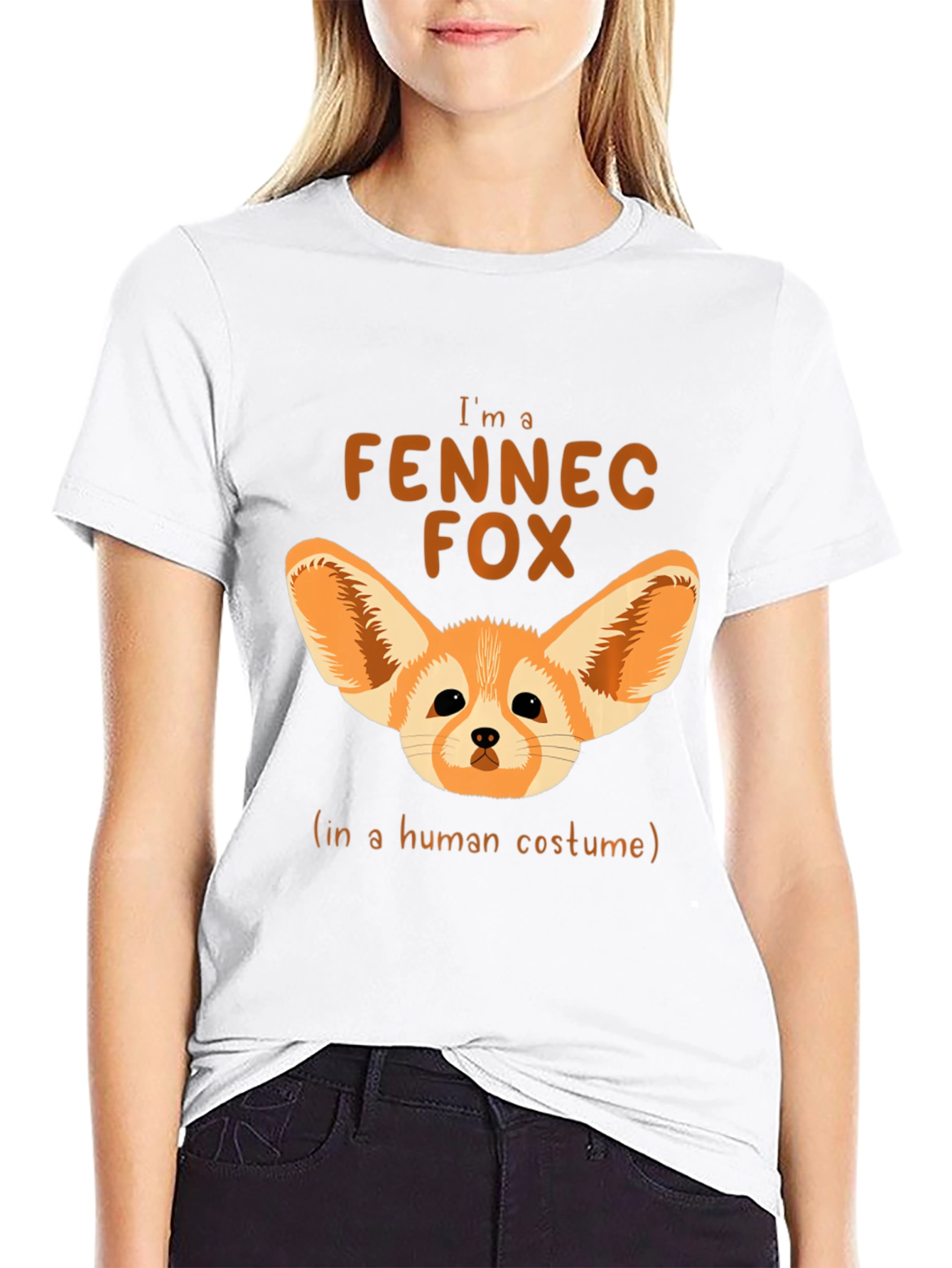 Fennec Fox in Human Costume T-Shirt