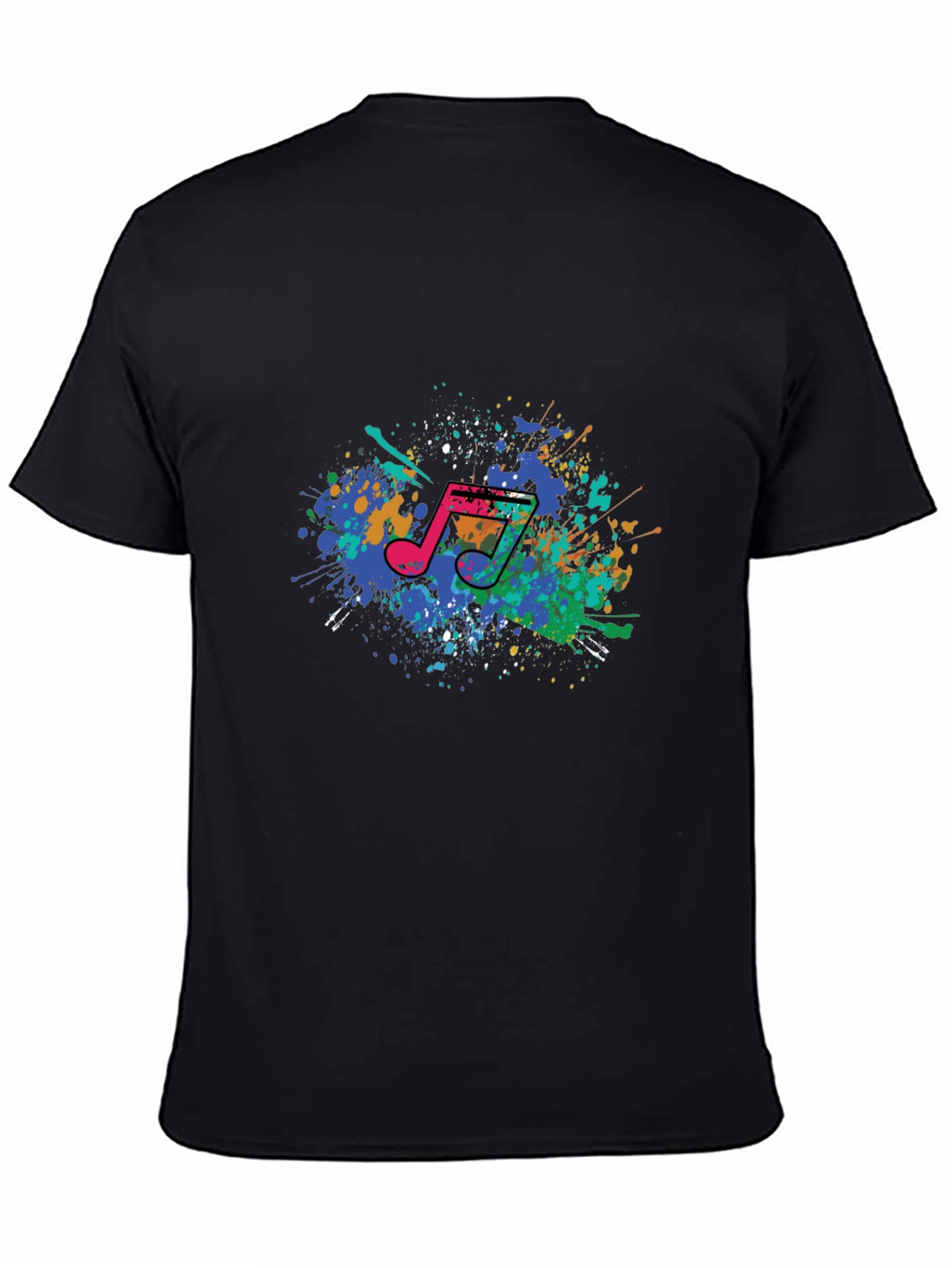 Music Note Splash Tee - Artistic Graphic T-Shirt