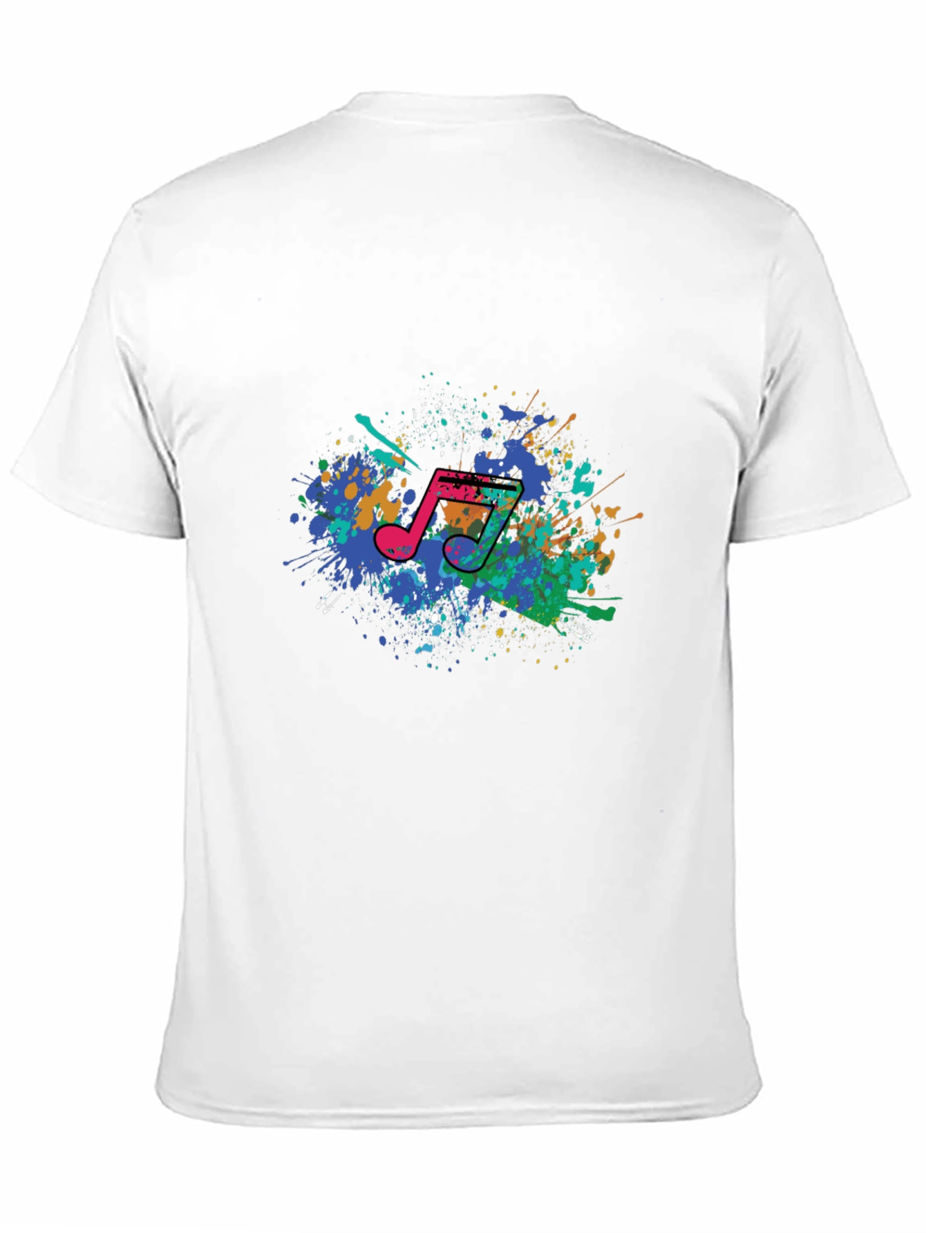 Music Note Splash Tee - Artistic Graphic T-Shirt