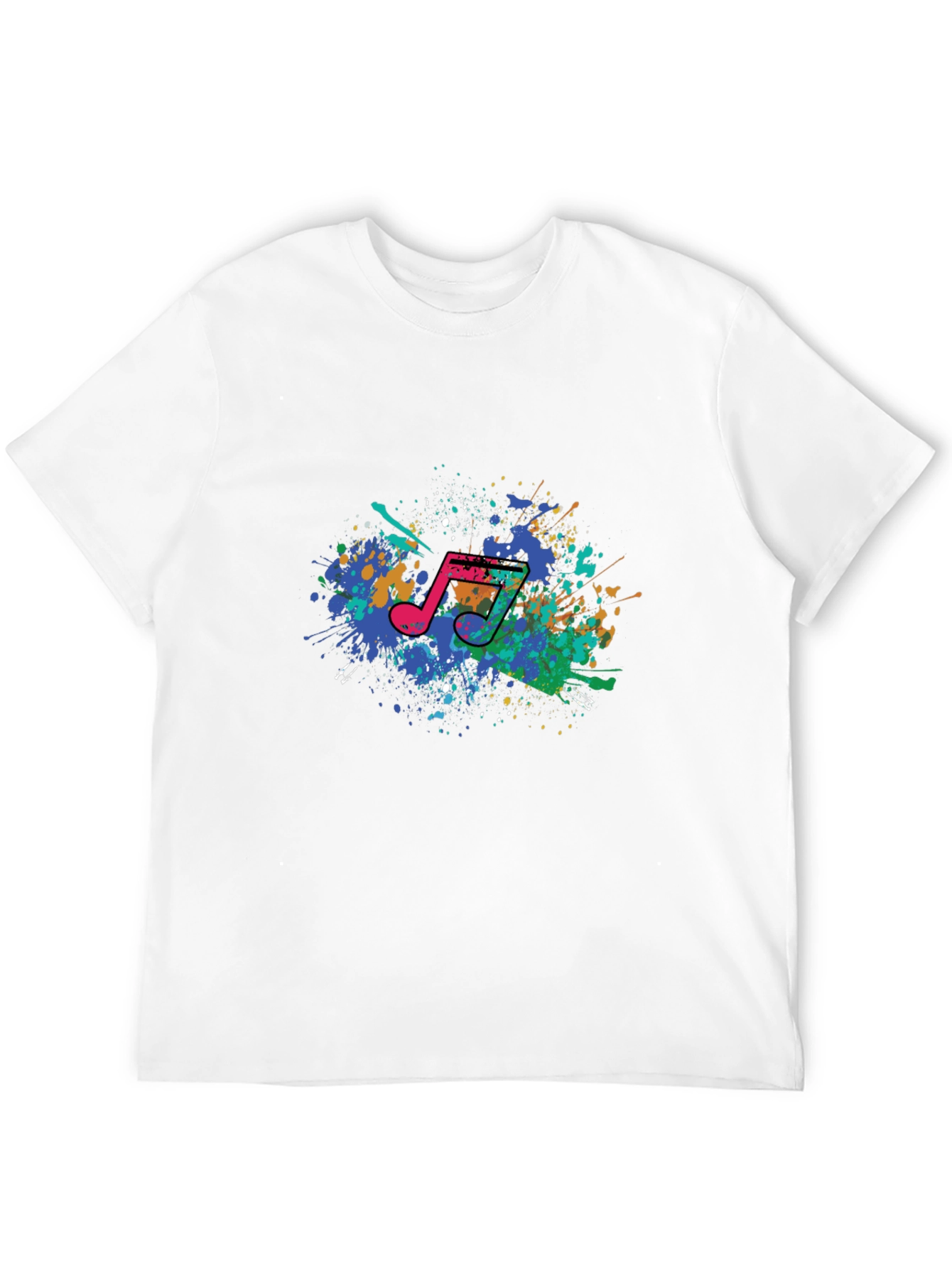 Music Note Splash Tee - Artistic Graphic T-Shirt