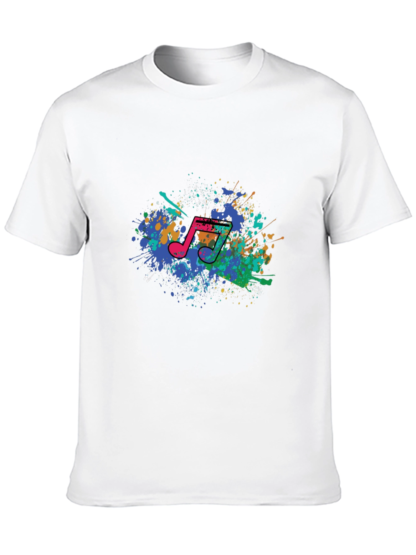 Music Note Splash Tee - Artistic Graphic T-Shirt