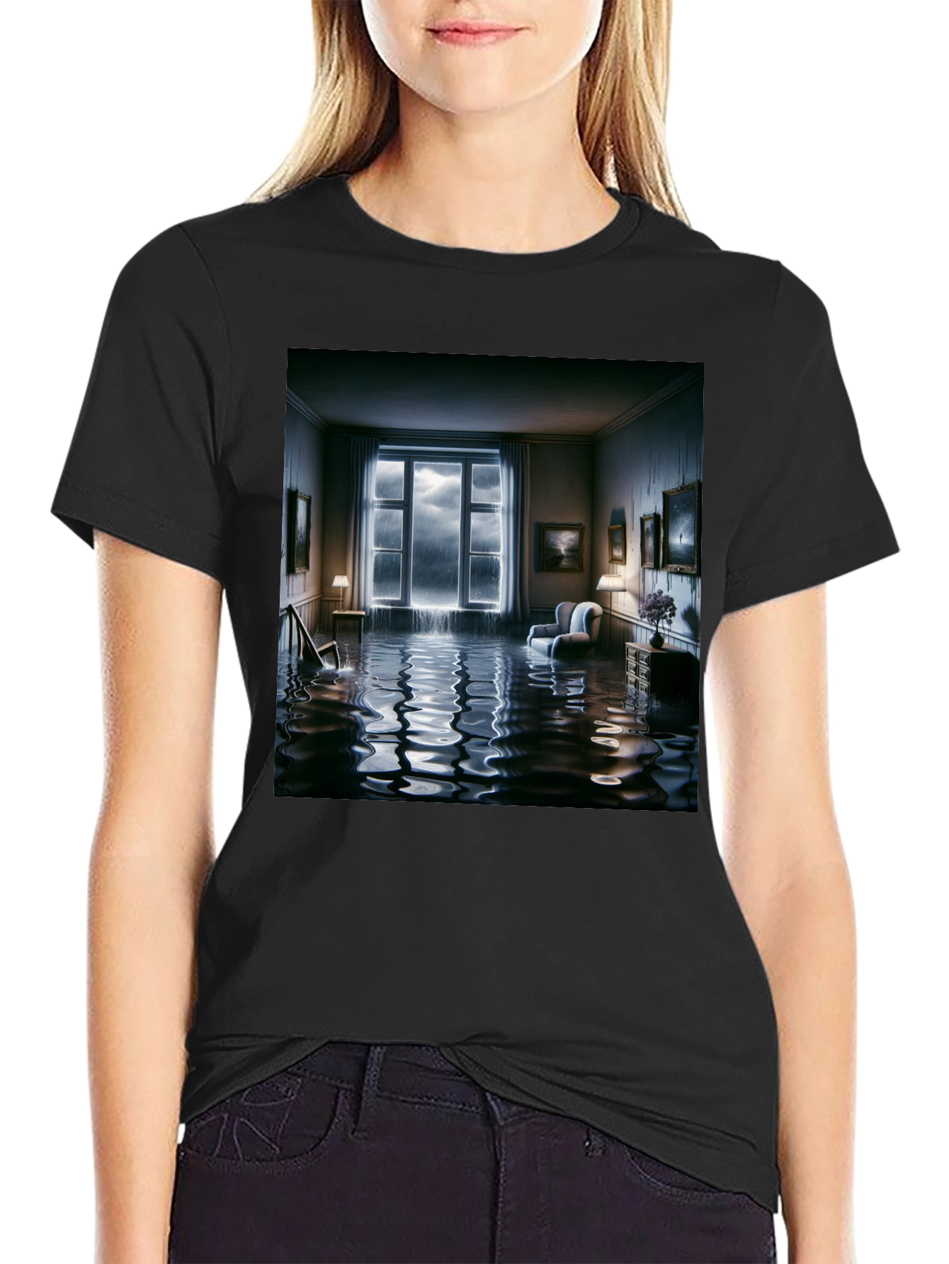 Surreal Flooded Room Graphic Tee