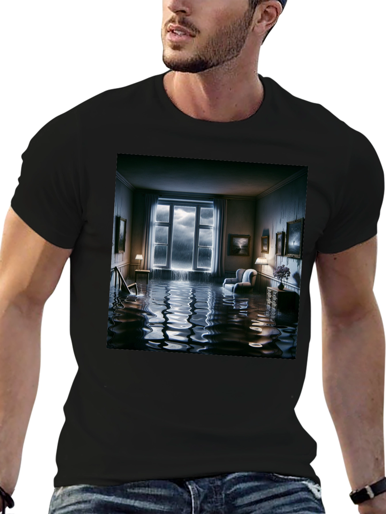 Surreal Flooded Room Graphic Tee