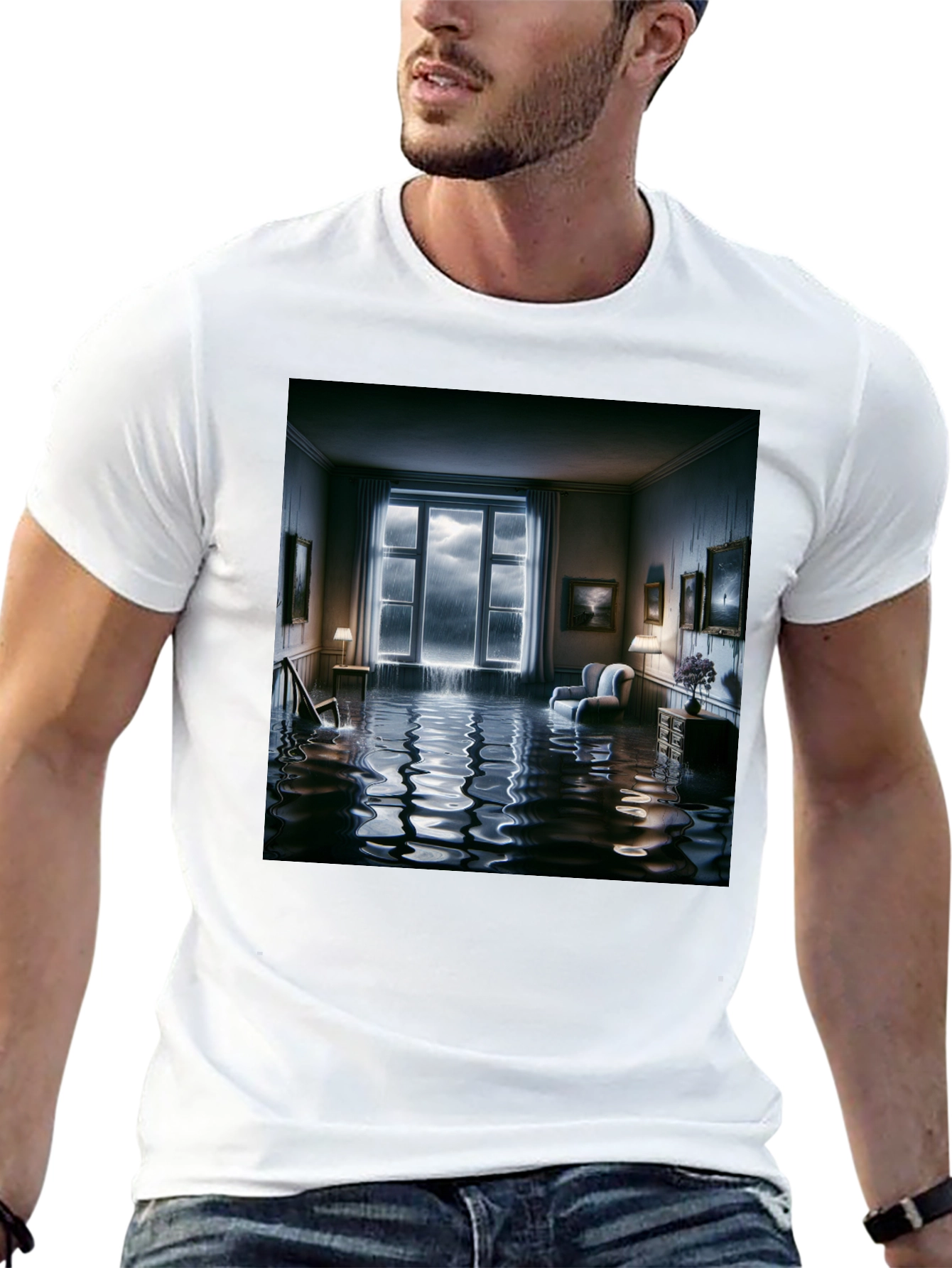 Surreal Flooded Room Graphic Tee