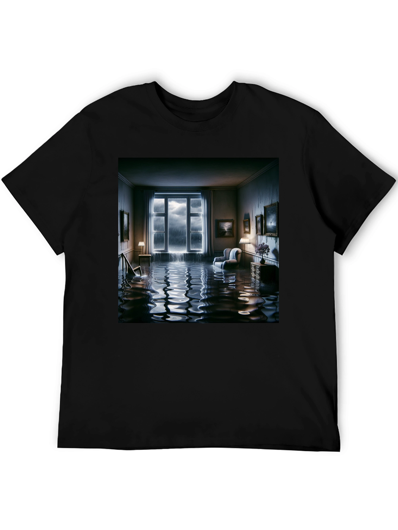 Surreal Flooded Room Graphic Tee
