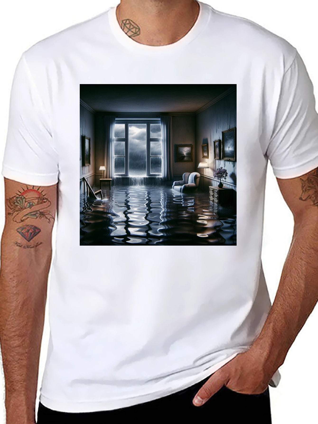 Surreal Flooded Room Graphic Tee