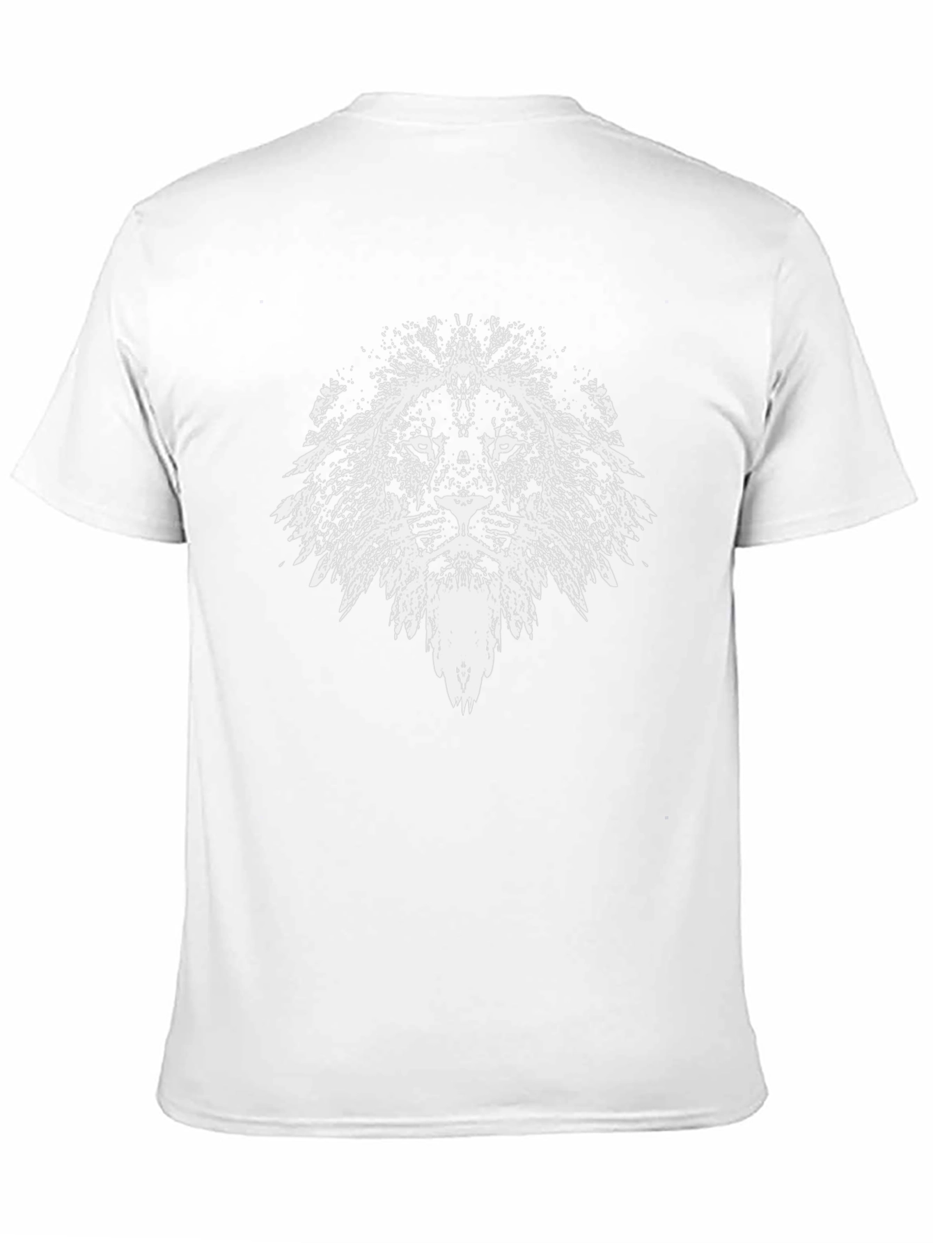 Lion Head Graphic Print Black T-Shirt