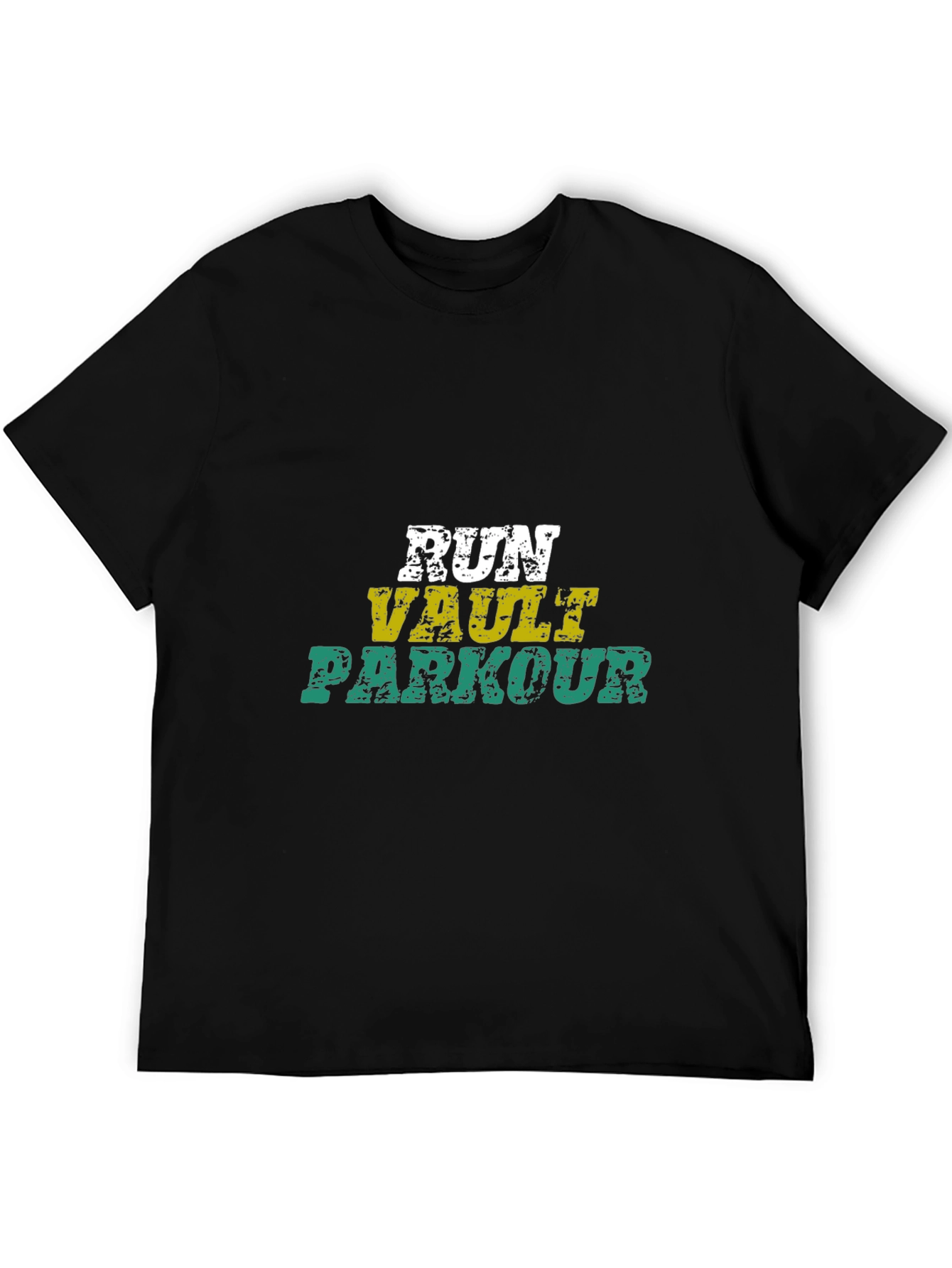 Run Vault Parkour Black Graphic Tee
