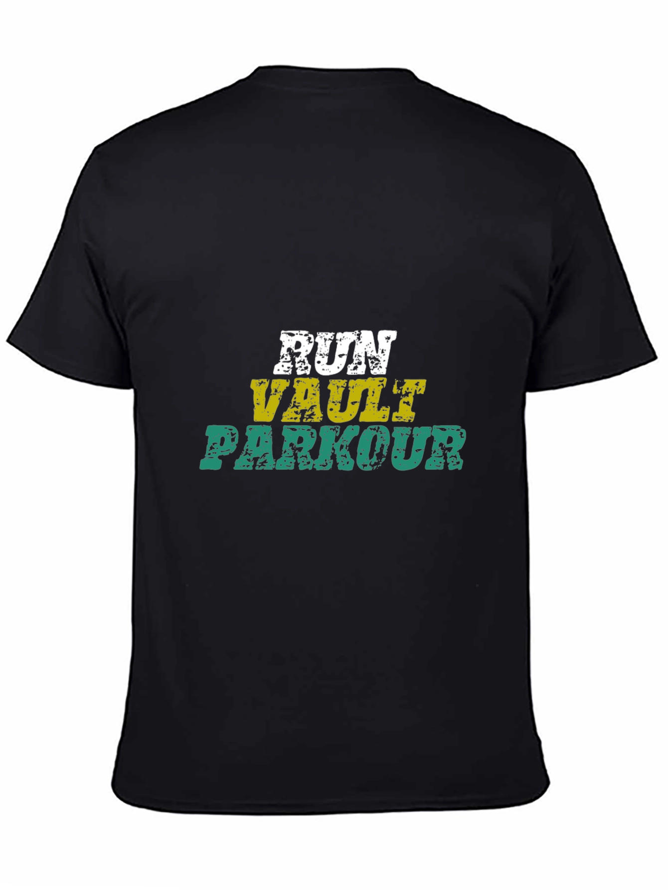 Run Vault Parkour Black Graphic Tee