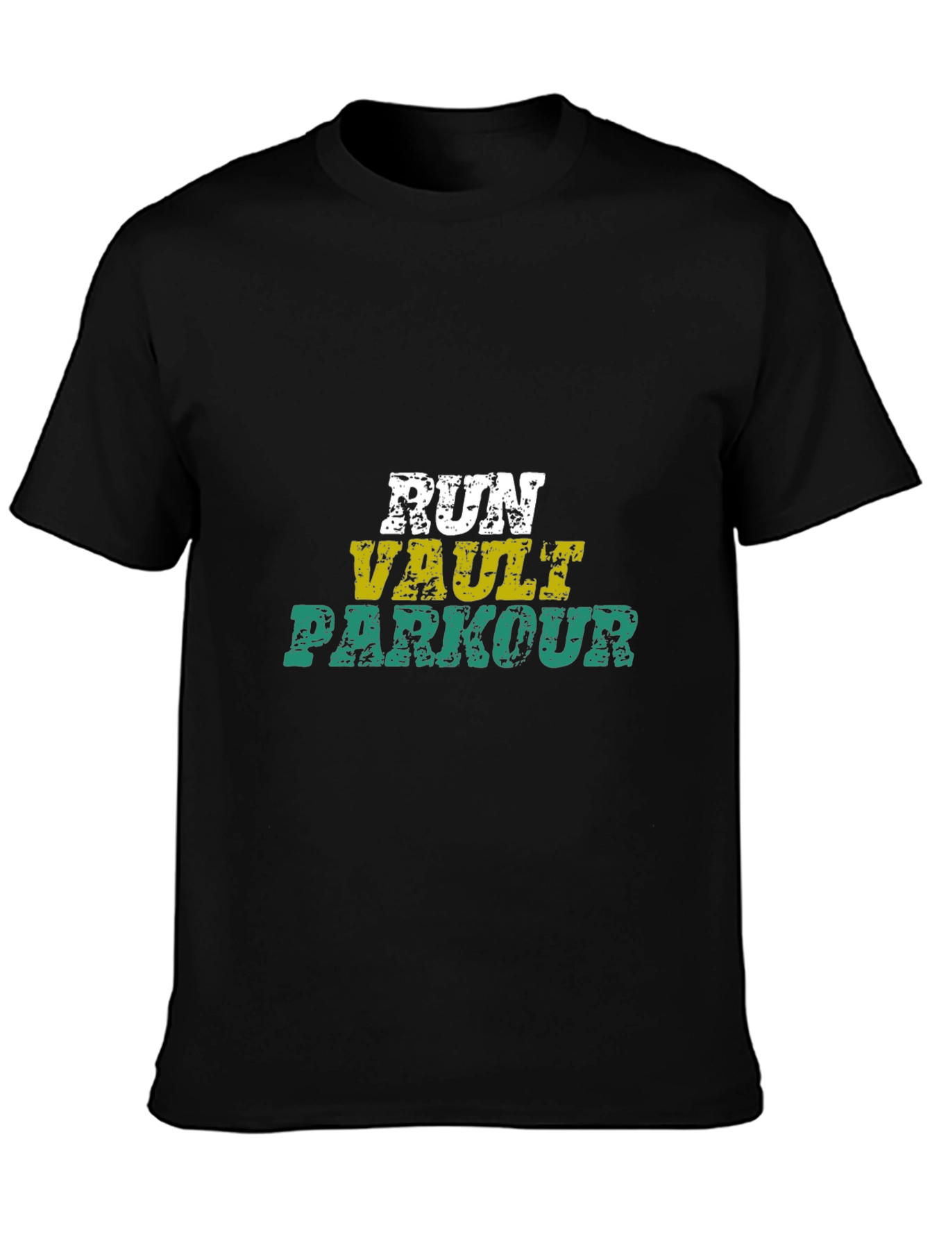 Run Vault Parkour Black Graphic Tee