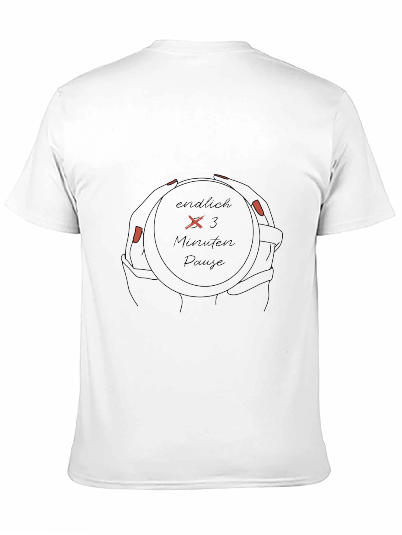 Black Graphic Tee - Endlich x3 Minuten Panik Design