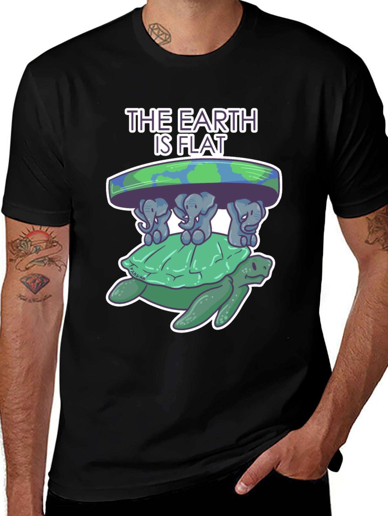 Flat Earth Turtle T-Shirt