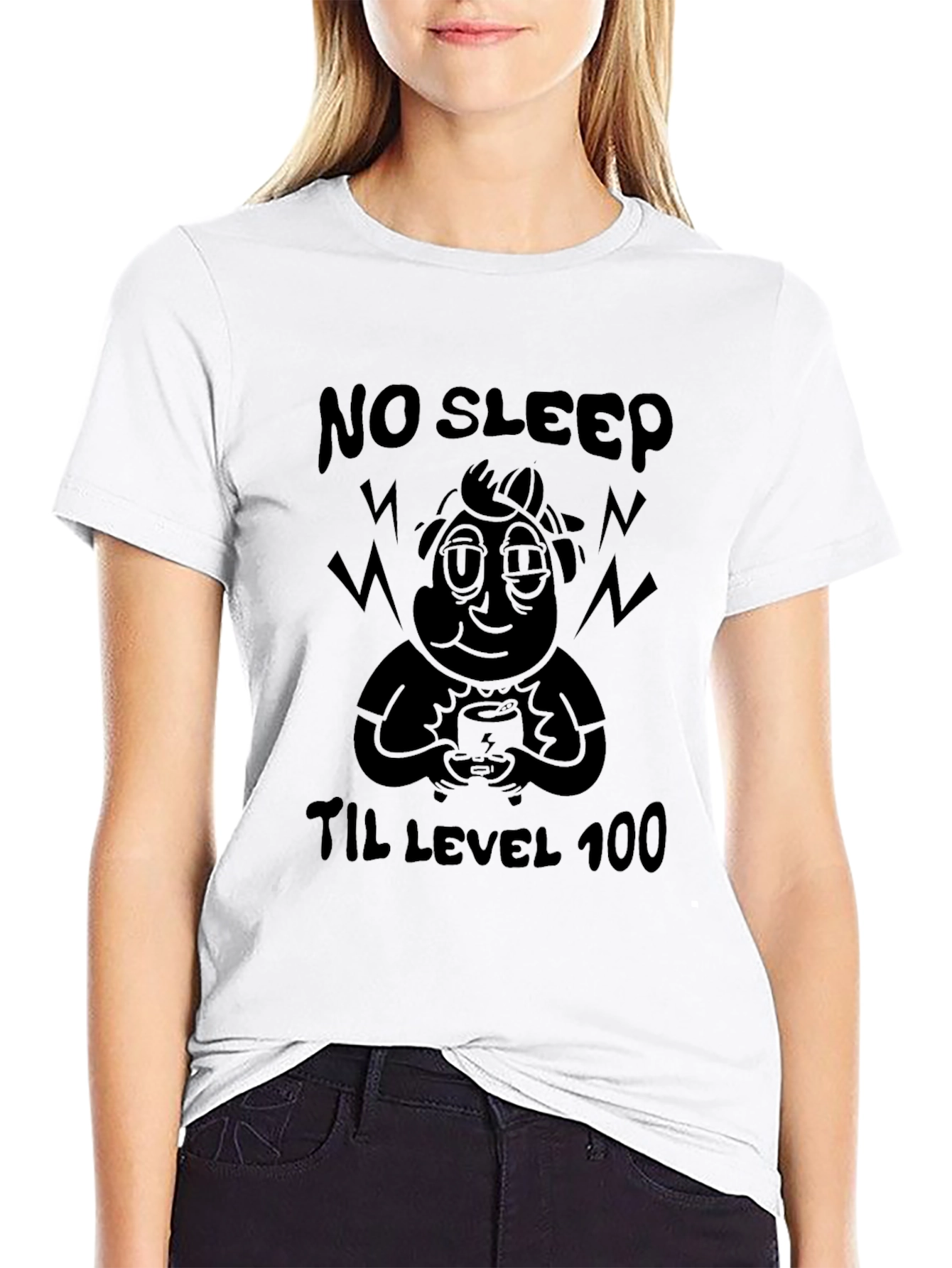 No Sleep Til Level 100 Black T-Shirt