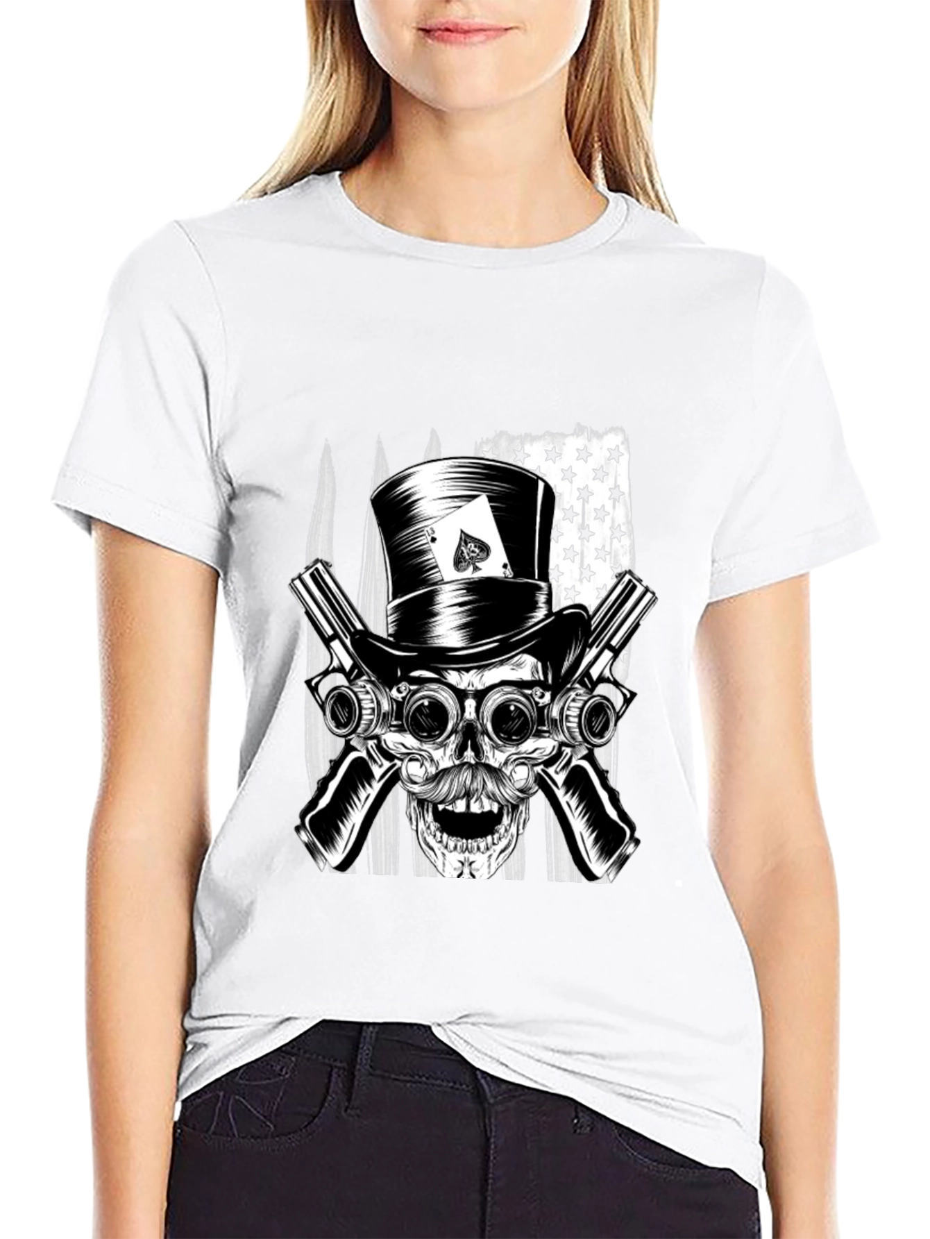 Skull Top Hat Ace T-Shirt
