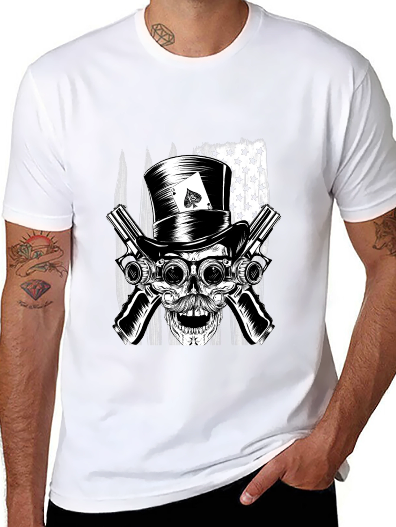 Skull Top Hat Ace T-Shirt