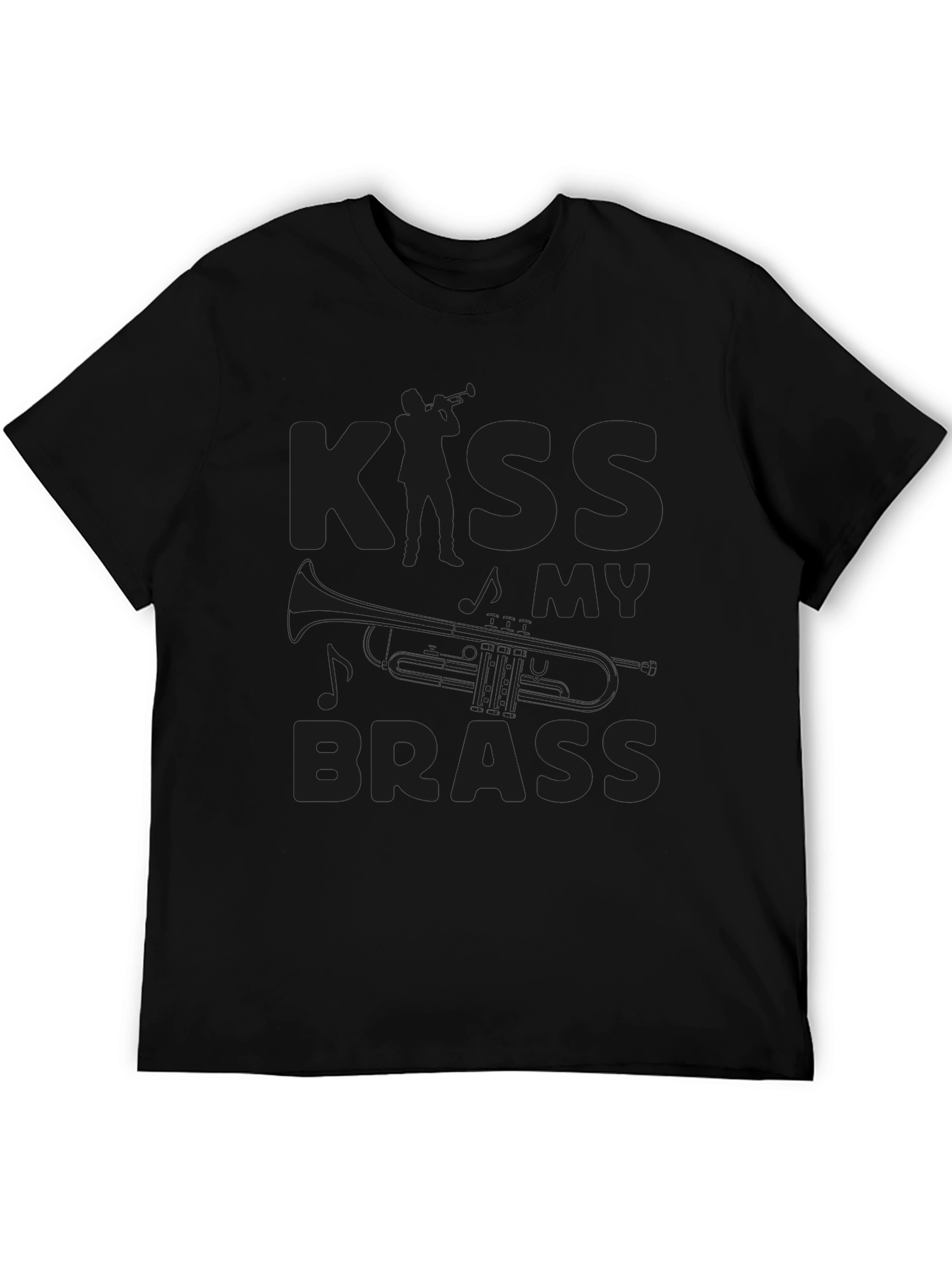 Kiss My Brass Black Graphic Tee Shirt