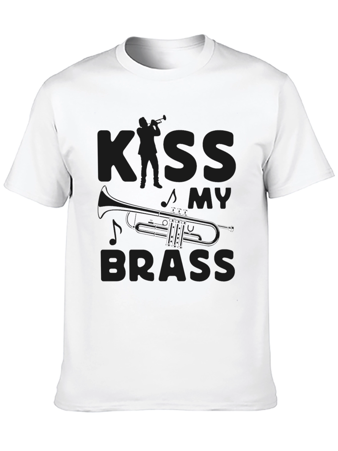 Kiss My Brass Black Graphic Tee Shirt