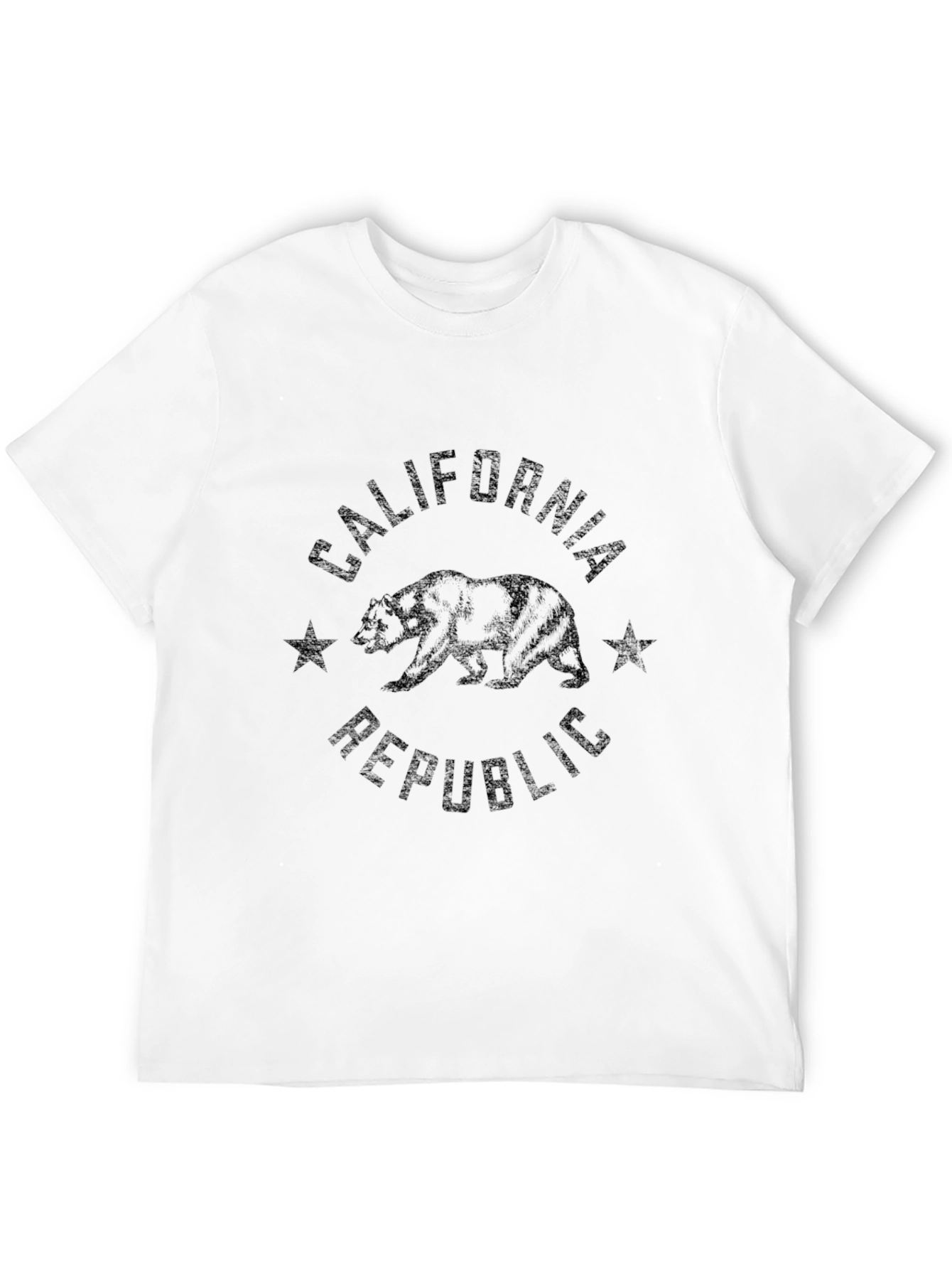California Republic Bear Graphic Tee - Black
