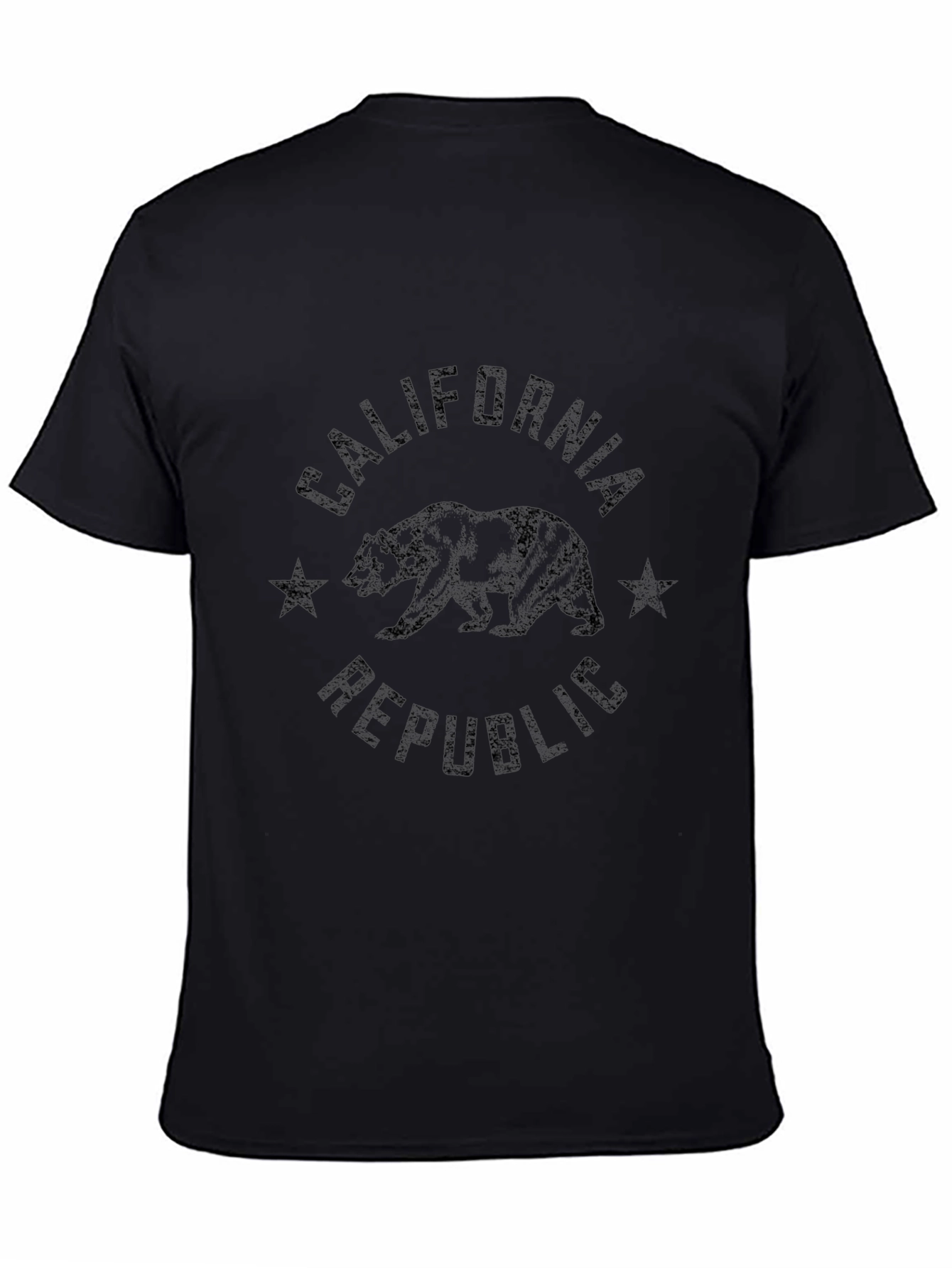 California Republic Bear Graphic Tee - Black