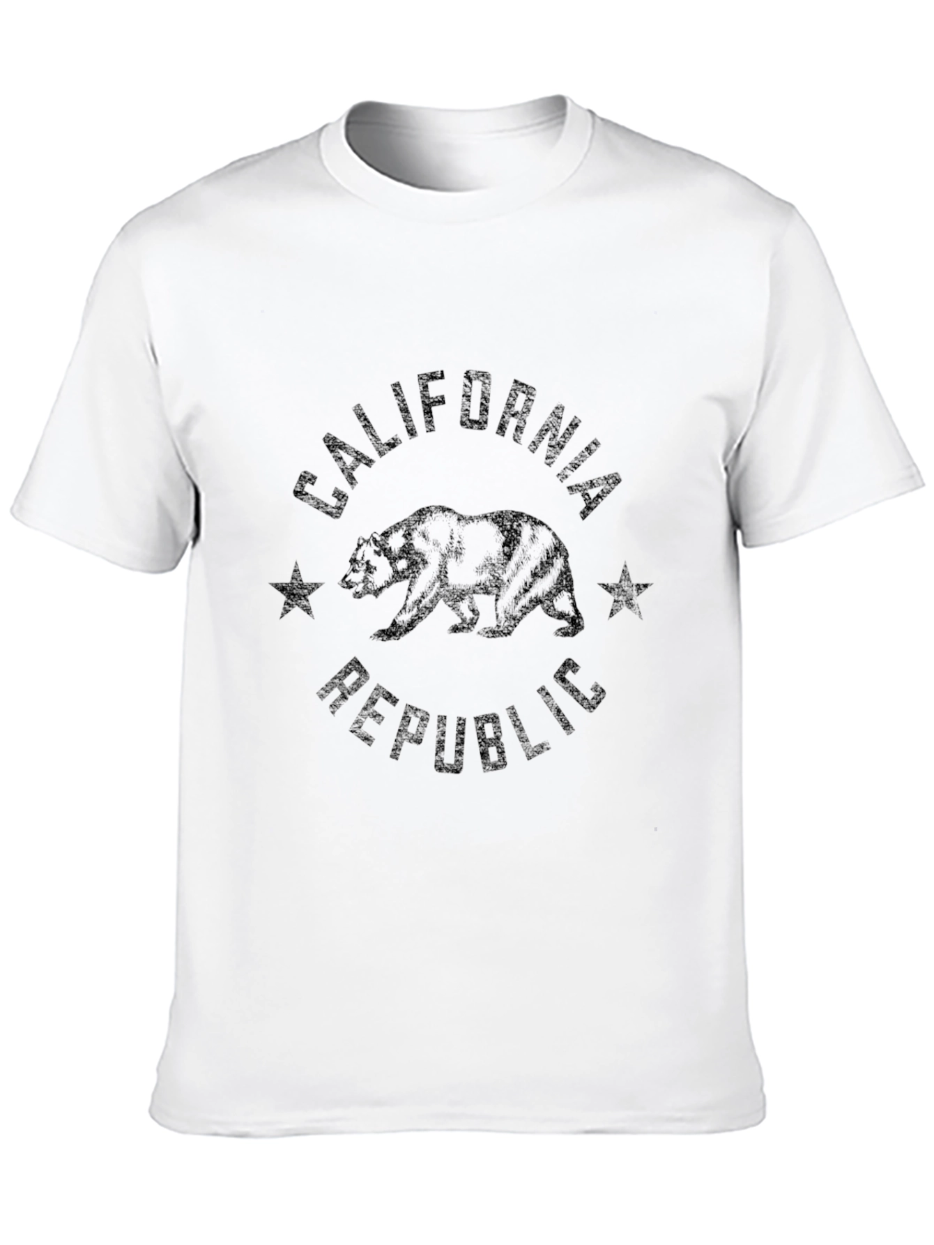 California Republic Bear Graphic Tee - Black