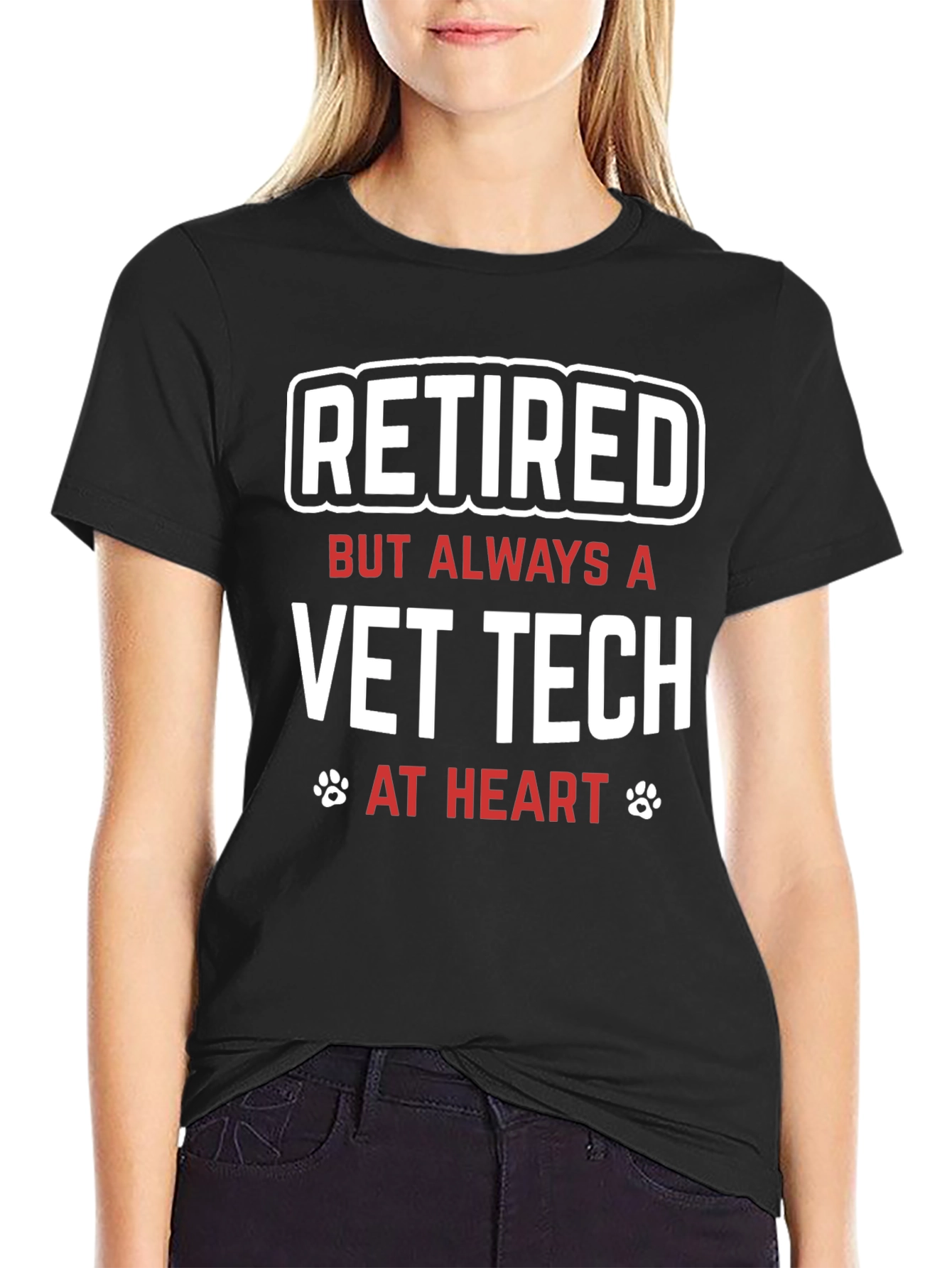 Retired Vet Tech T-Shirt - Always at Heart