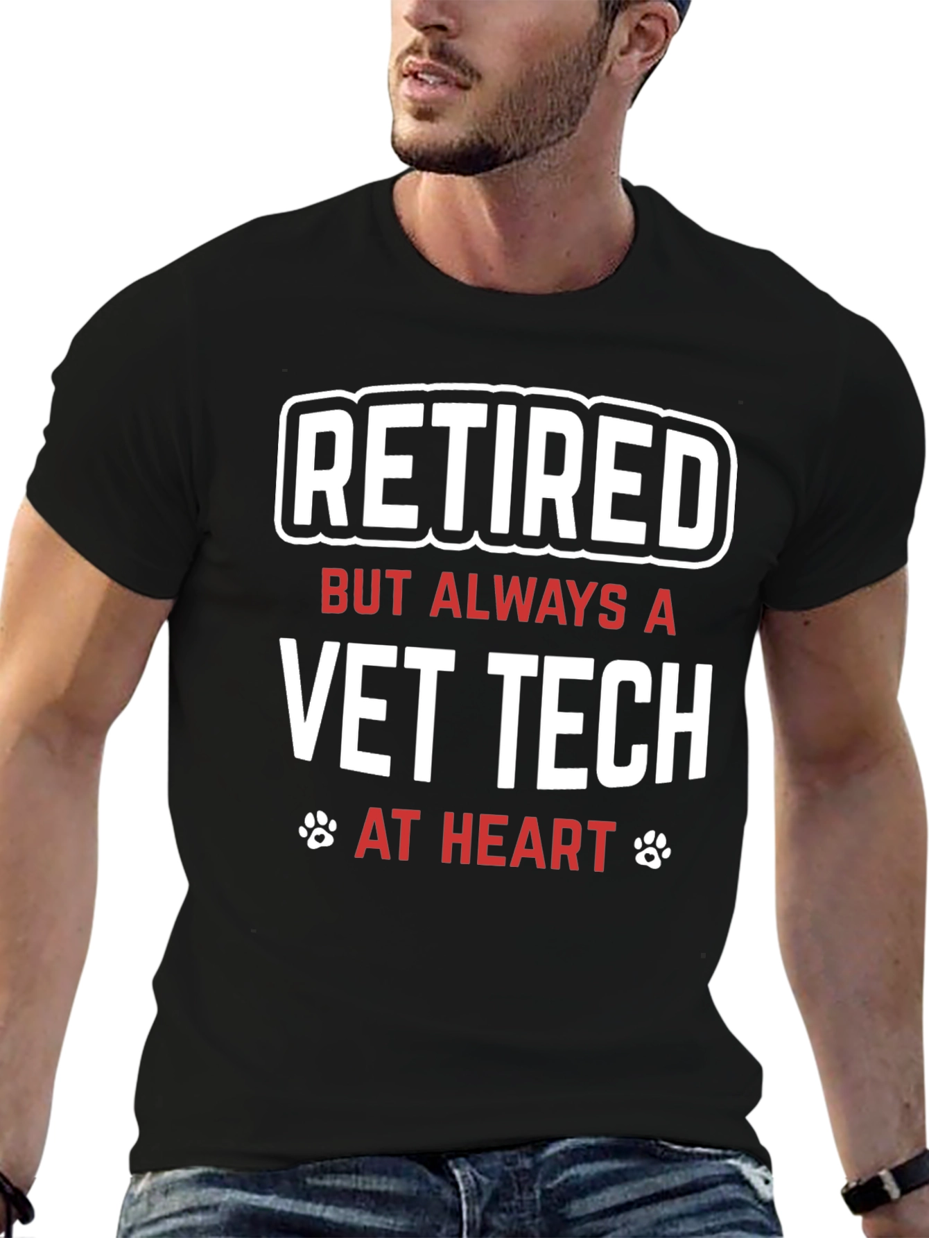 Retired Vet Tech T-Shirt - Always at Heart