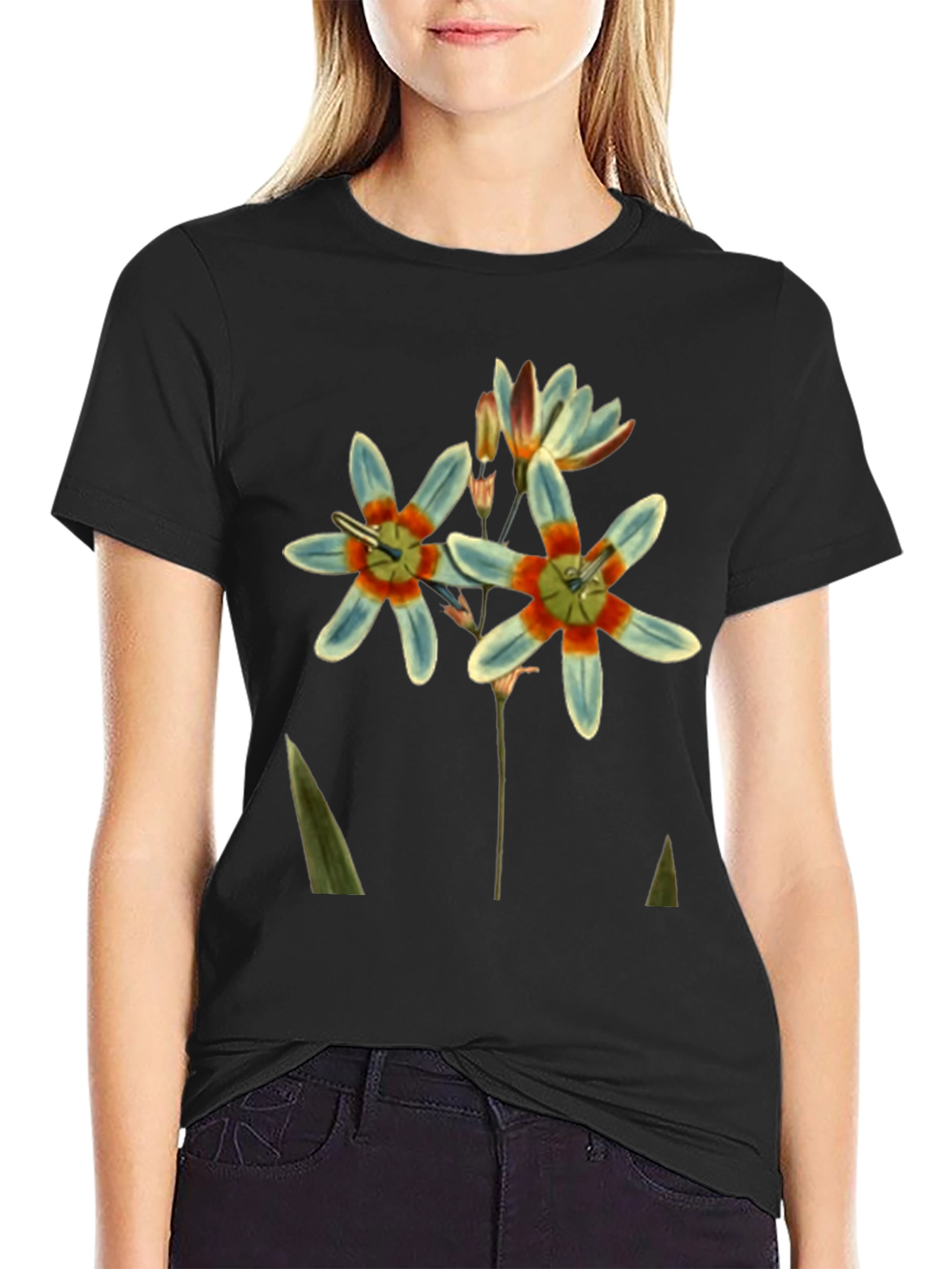 Floral Graphic Tee - Stylish Botanical Design