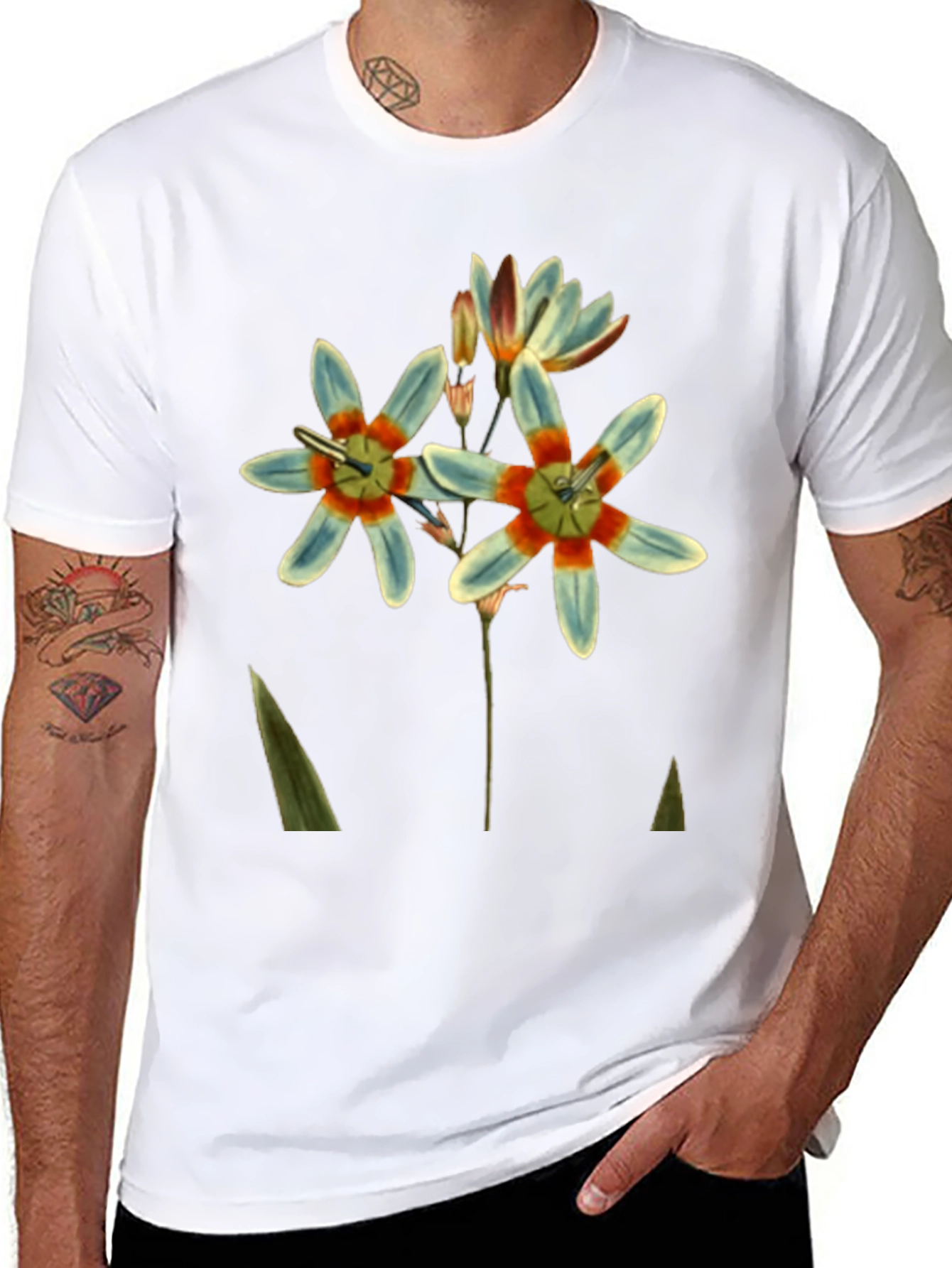 Floral Graphic Tee - Stylish Botanical Design