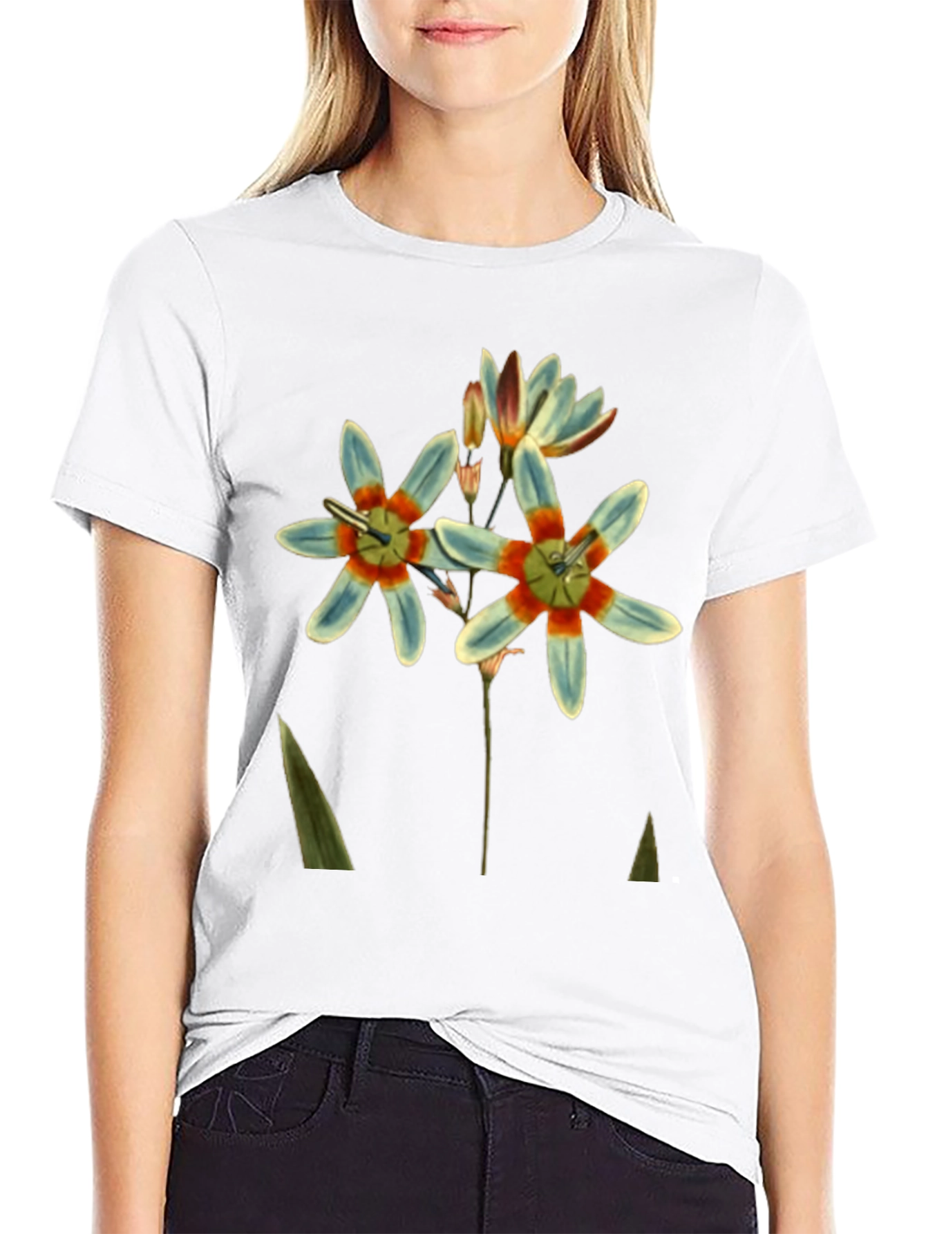 Floral Graphic Tee - Stylish Botanical Design