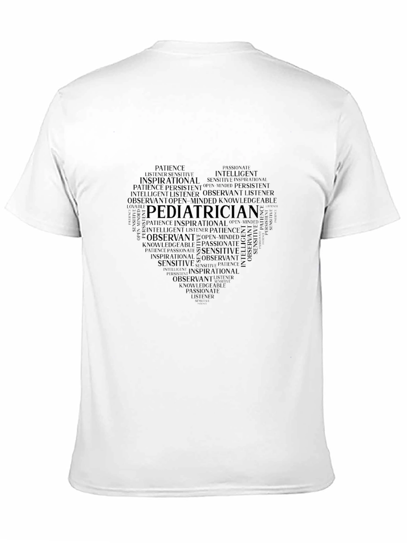Pediatrician Word Art Heart Graphic T-Shirt