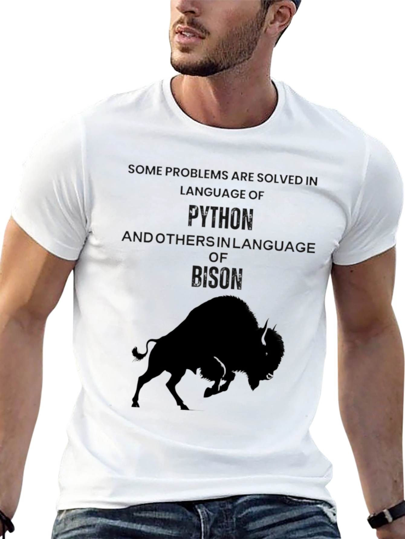 Python & Bison Graphic Tee - Black