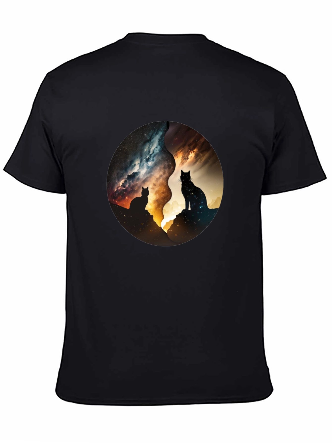Yin Yang Cats Galaxy Tee